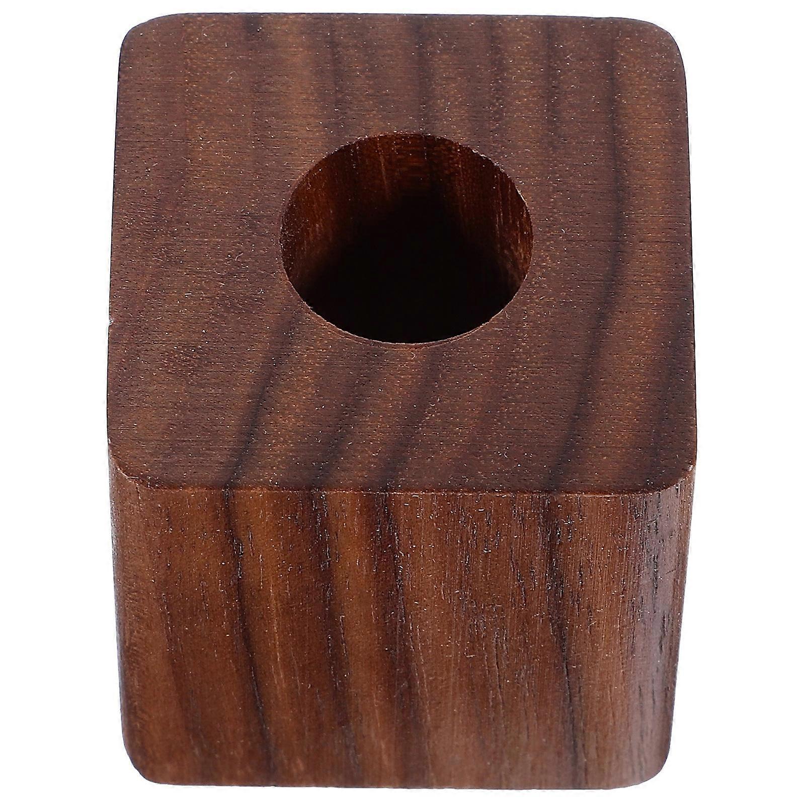 Practical Wooden Pen Rest Stand For Fountain And Quill Pens In Dark Brown Color 2Pcs