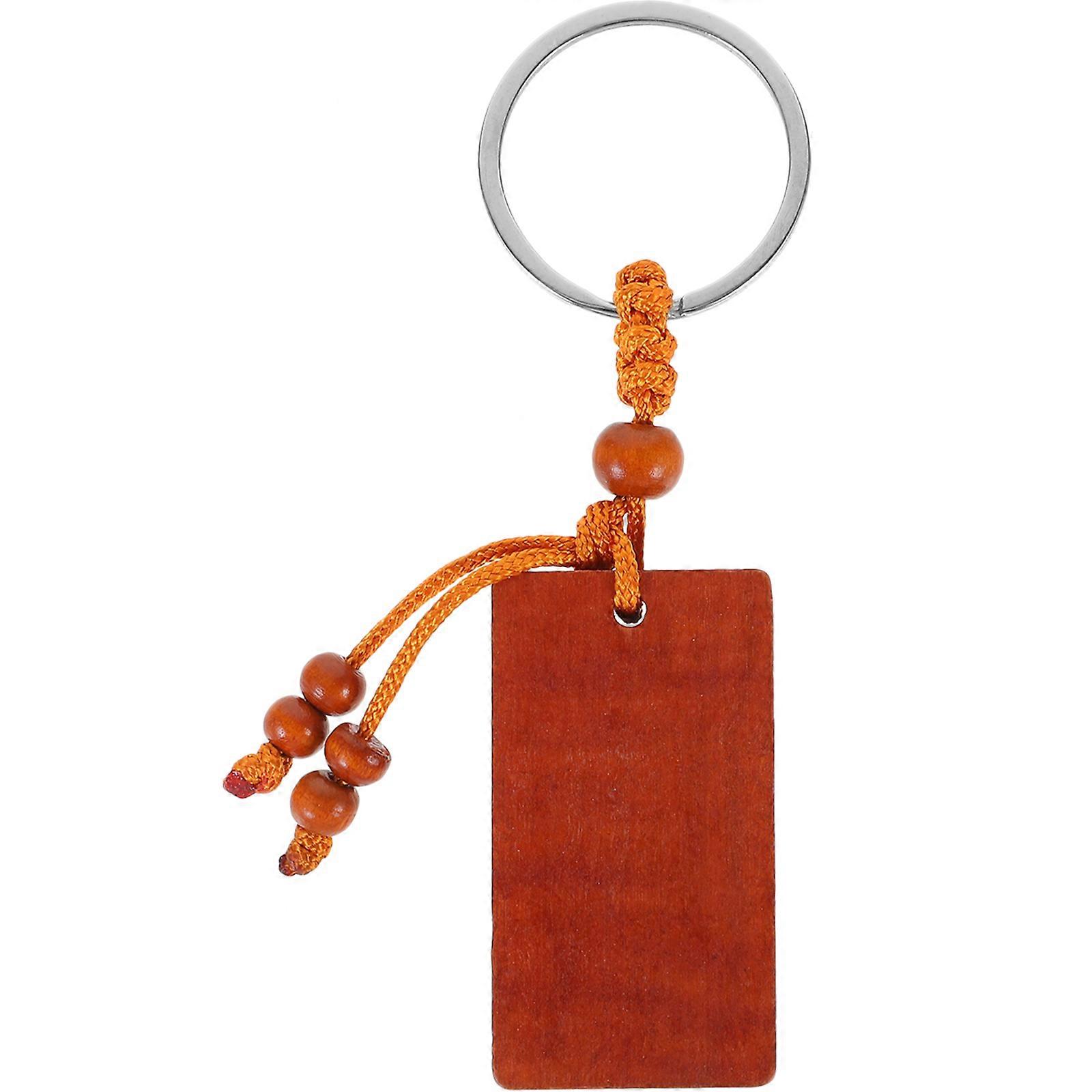 Wood Key Rings for DIY Projects 20Pcs Multi Color Wooden Keychains