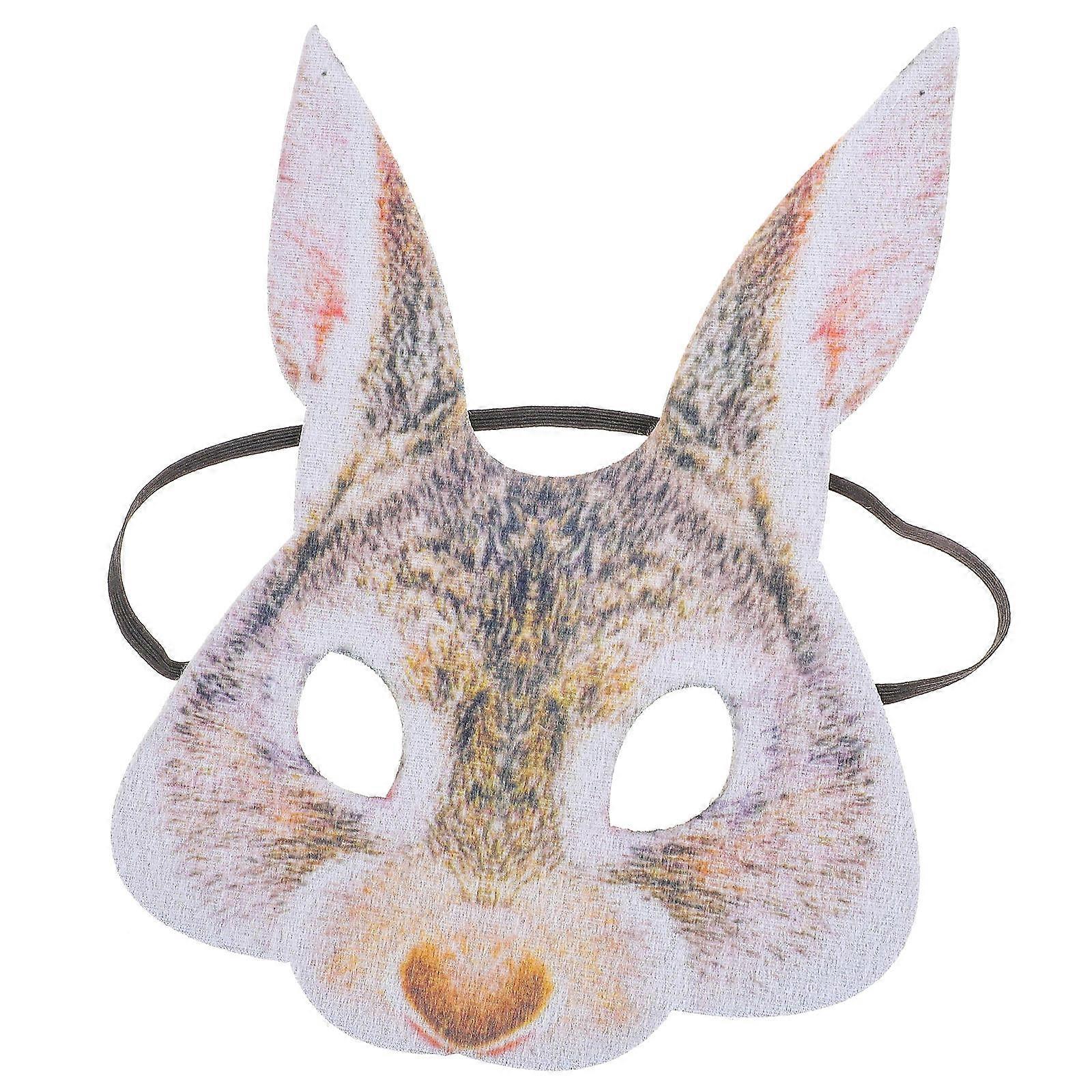 Masquerade Mask Rabbit Shape for Party Use 2Pcs Children Costume Facial Decor