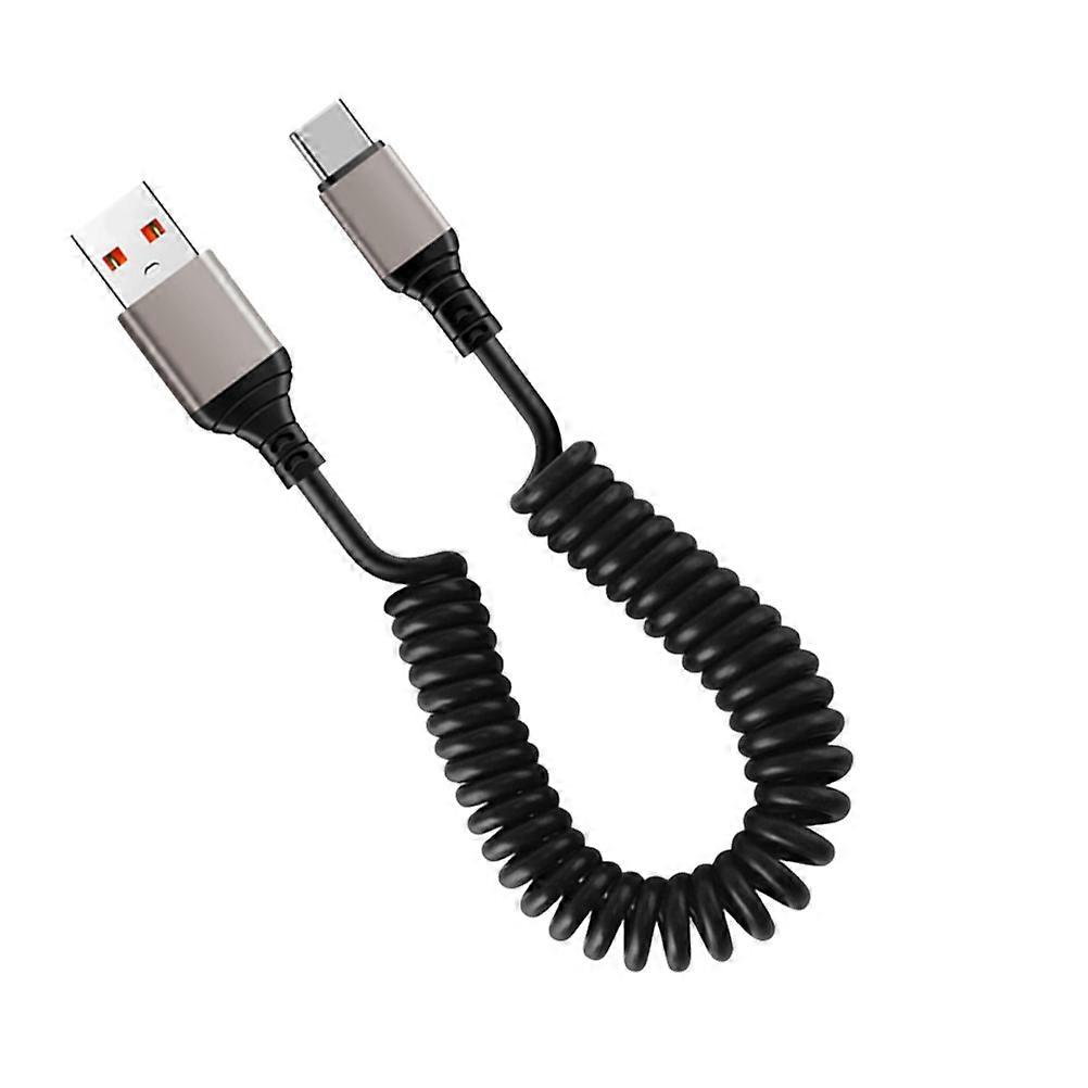 Flexible USB-C Data Cable For Travel And Home Use Black 1Pcs