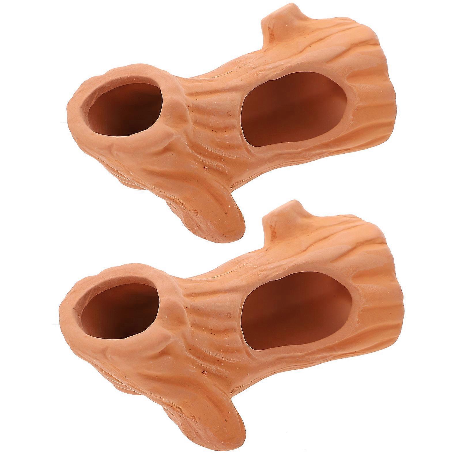 Fish Tank Ceramic Hideout for Aquarium Decoration 4Pcs Set