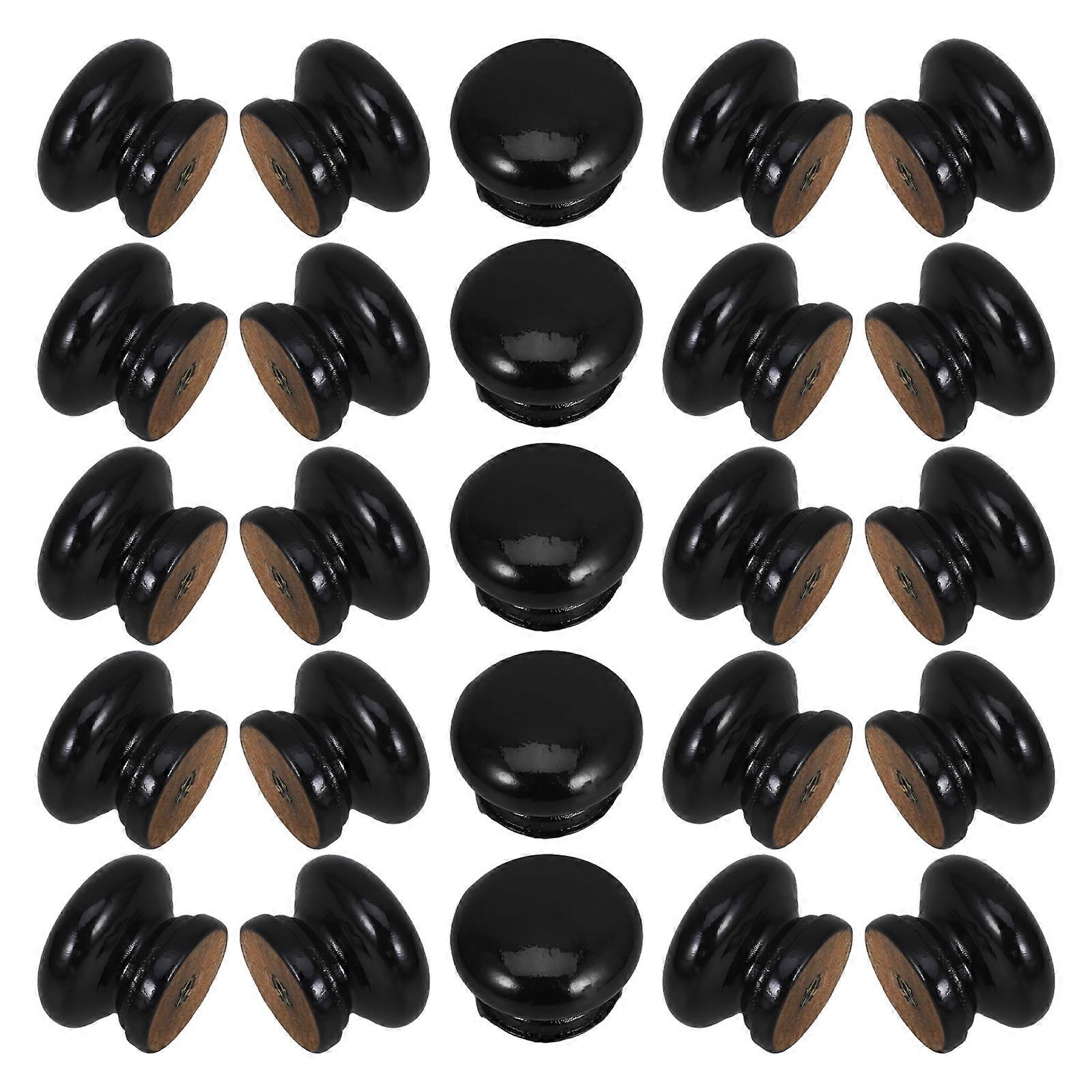 Natural Wood Mushroom Cabinet Knobs Drawer Pull Handles 60Pcs