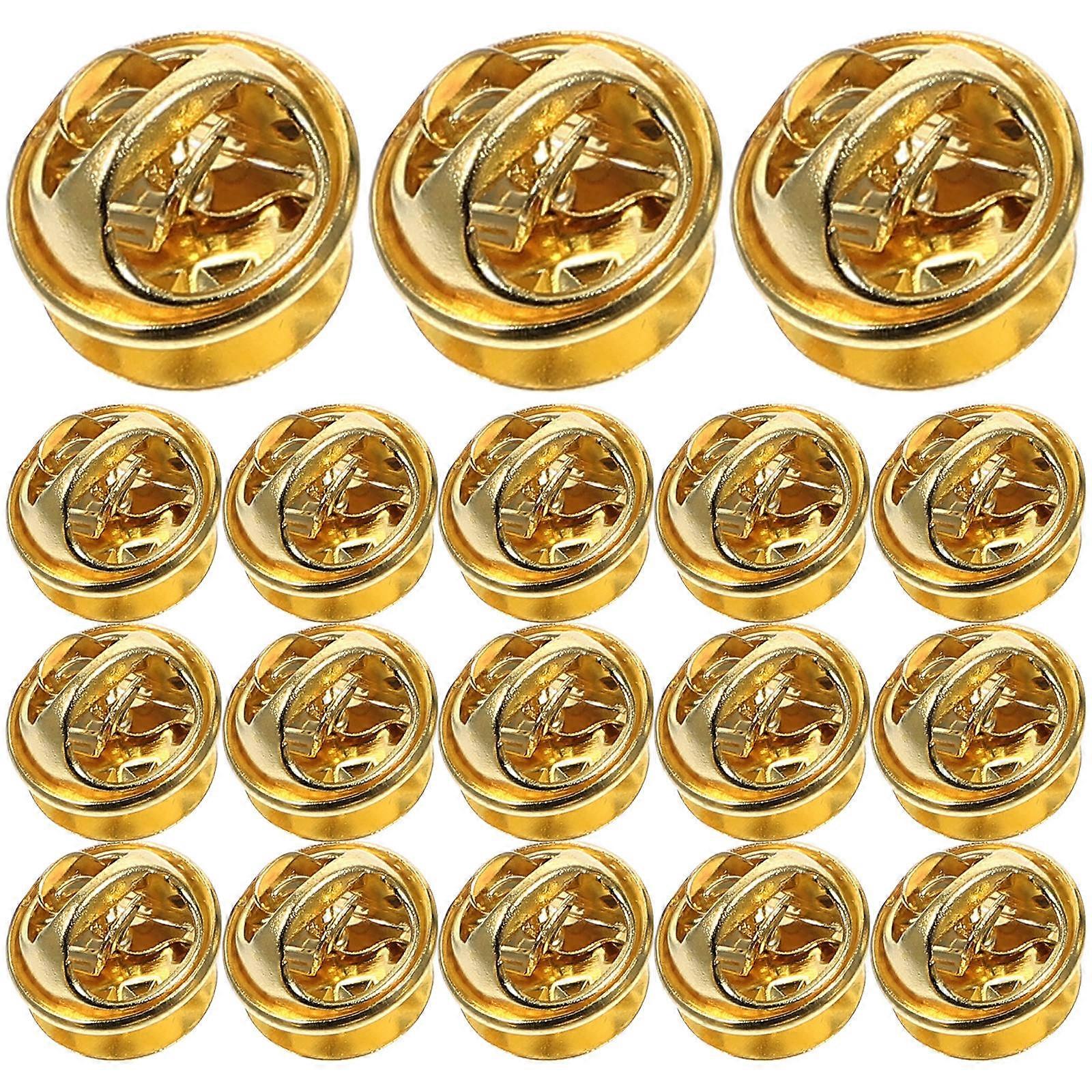 Golden Locking Pin Back Set Of 100 Ideal For DIY Craft Making And Jewelry Replacement With Easy To Use Design