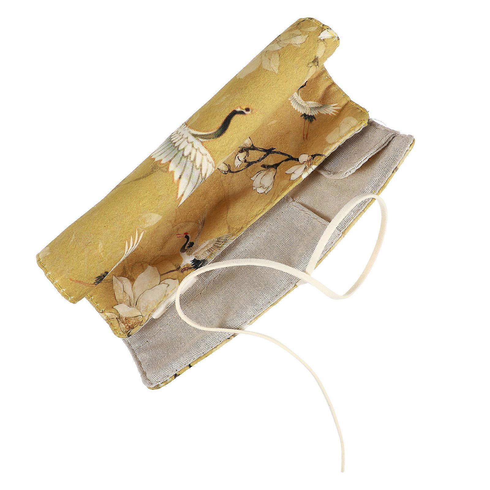 Handmade Antique Style Pencil Pouch for Storage 3Pcs Rolling Pen Bag