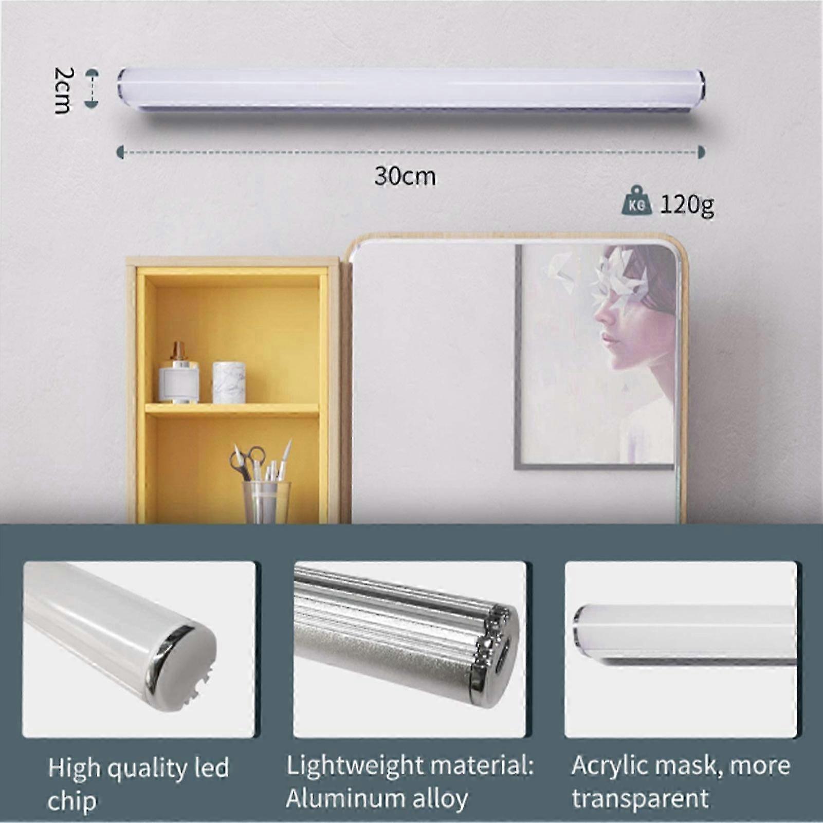2025 LED Mirror Lights Wireless Portable Rechargeable Vanity Light 3 Brightness Touch Control Makeup Light for Bathroom Dressing Room