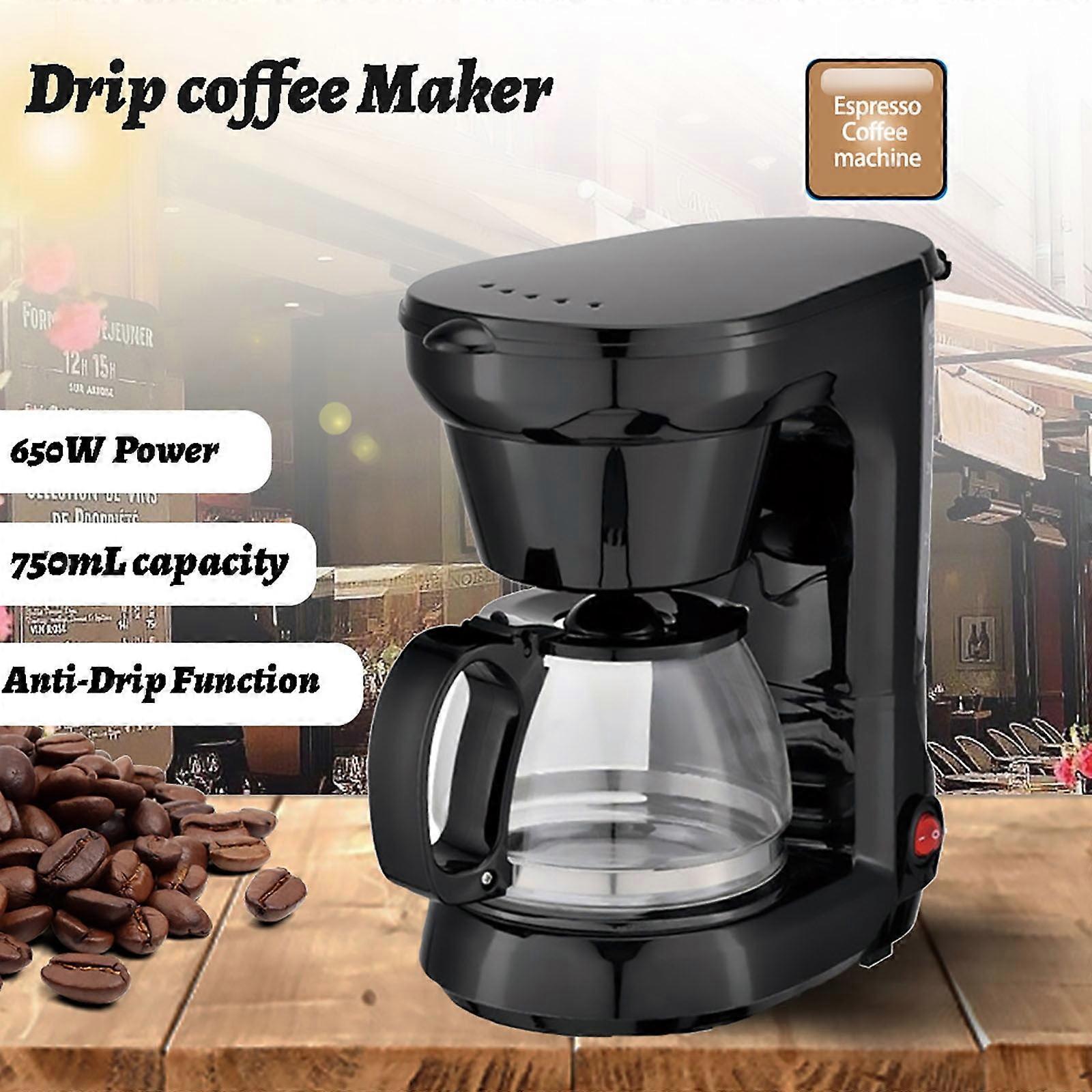 5-Cup Coffee Maker with Reusable Filter Household Small Electric Drip ...