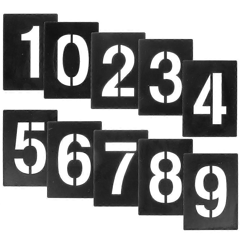 30Pcs Number Stencils Plastic PVC Templates for Accurate Number Painting