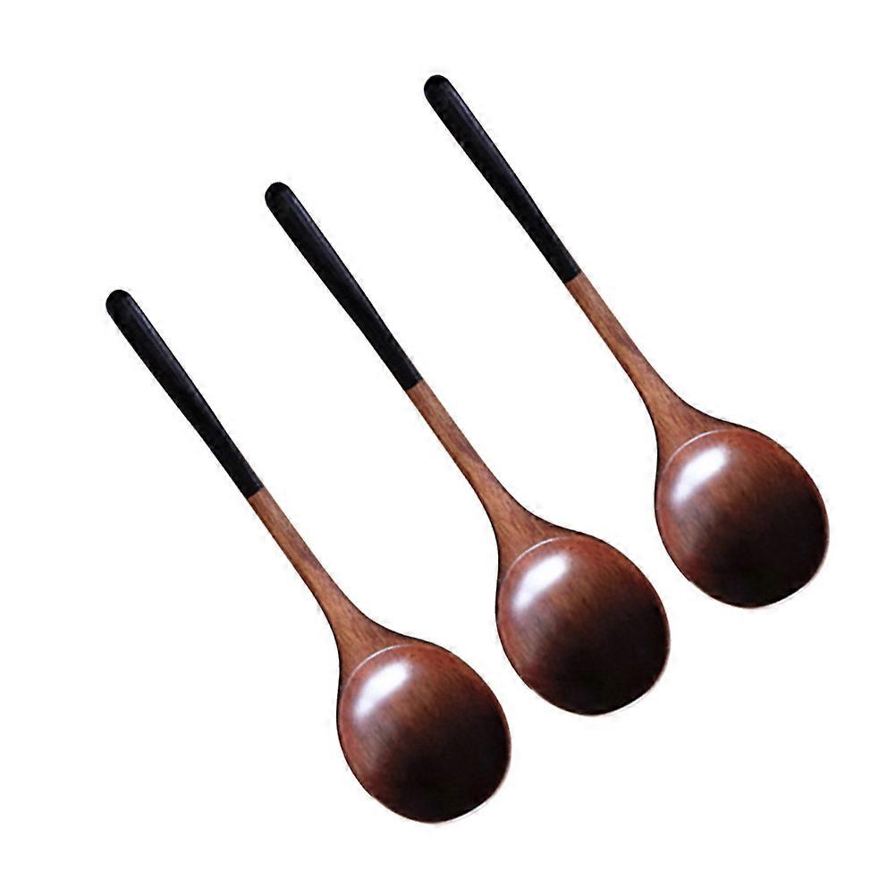 Wooden Spoon Practical Soup Spoon for Kitchen Use 6Pcs