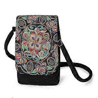 Mini Hippie Bag, Ethnic Boho Shoulder Bag, Hobo Crossbody Purse, Women's Canvas Bag With Adjustable Strap, Small Sling Handbag For Girls, Vintage Flow