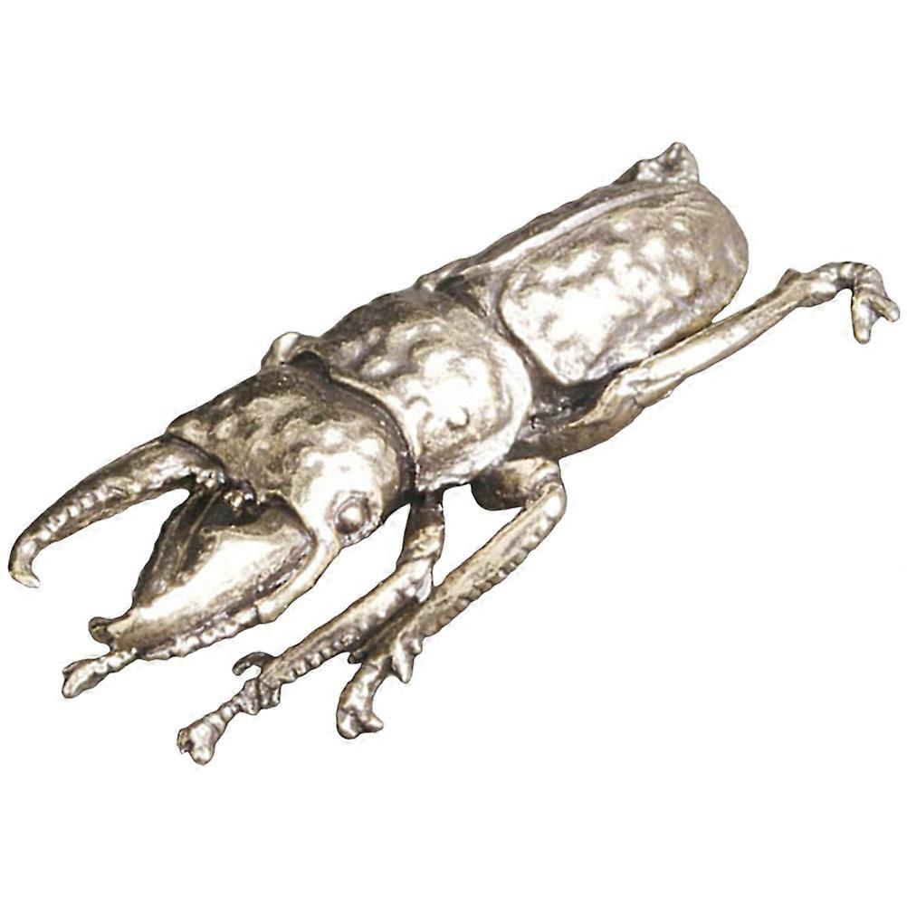 Brass Beetle Craft Figurine Ornament for Table Decor 3Pcs Set