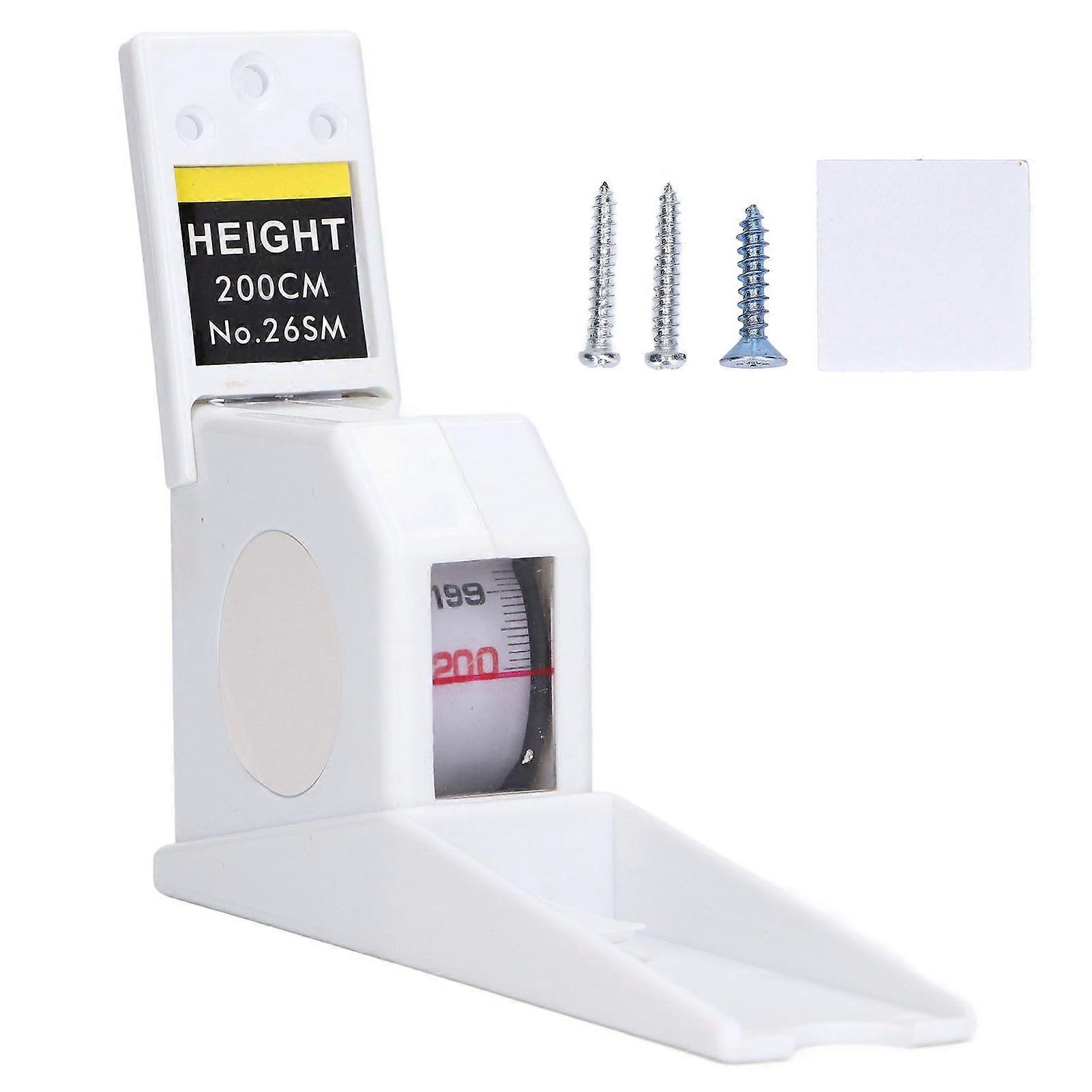 200cm Height Meter Measuring Height Ruler Home Use Wall Mounted Retractable Tape Measure White