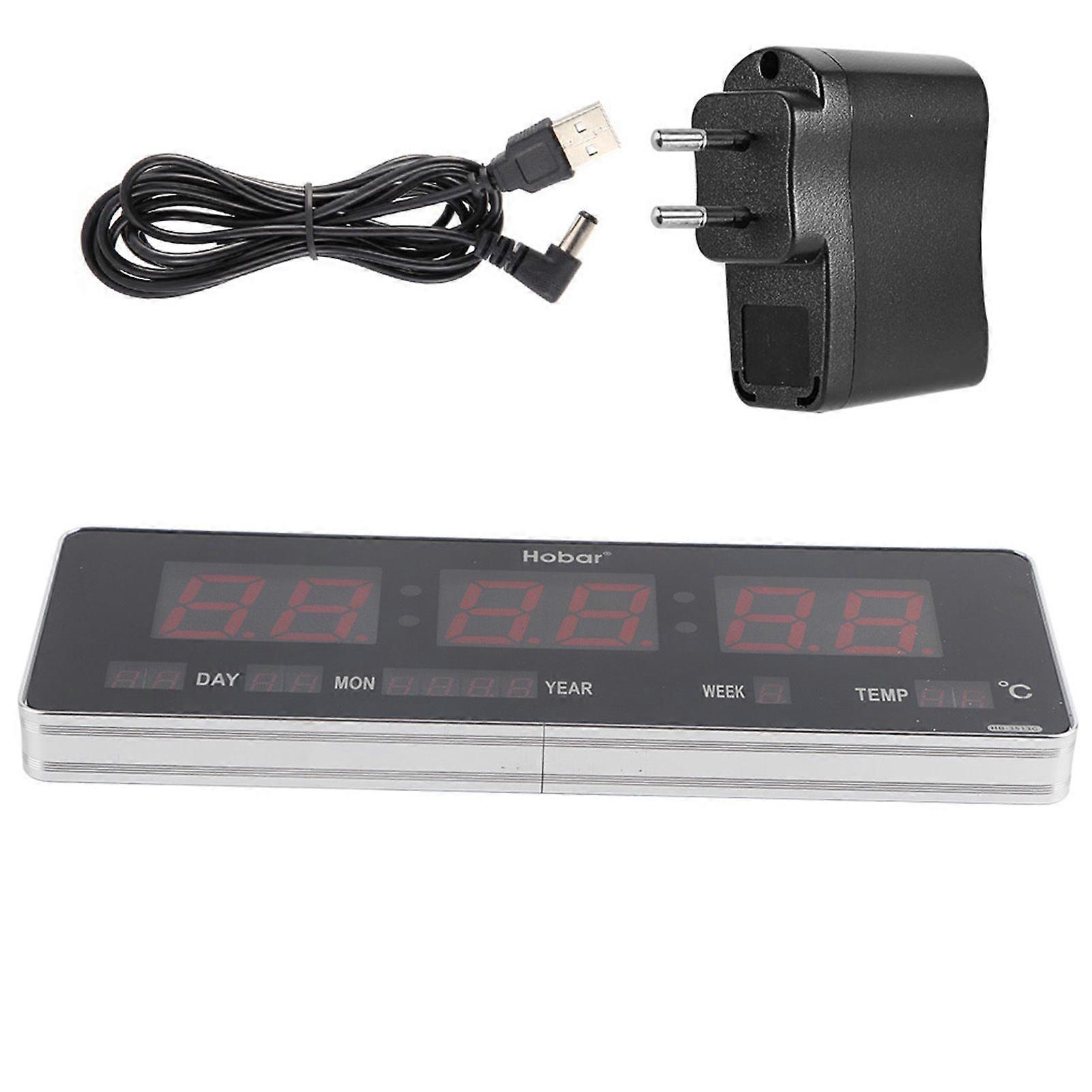 Digital LED Calendar Clock Temperature Wall Clocks (Calendar Temperature Week)