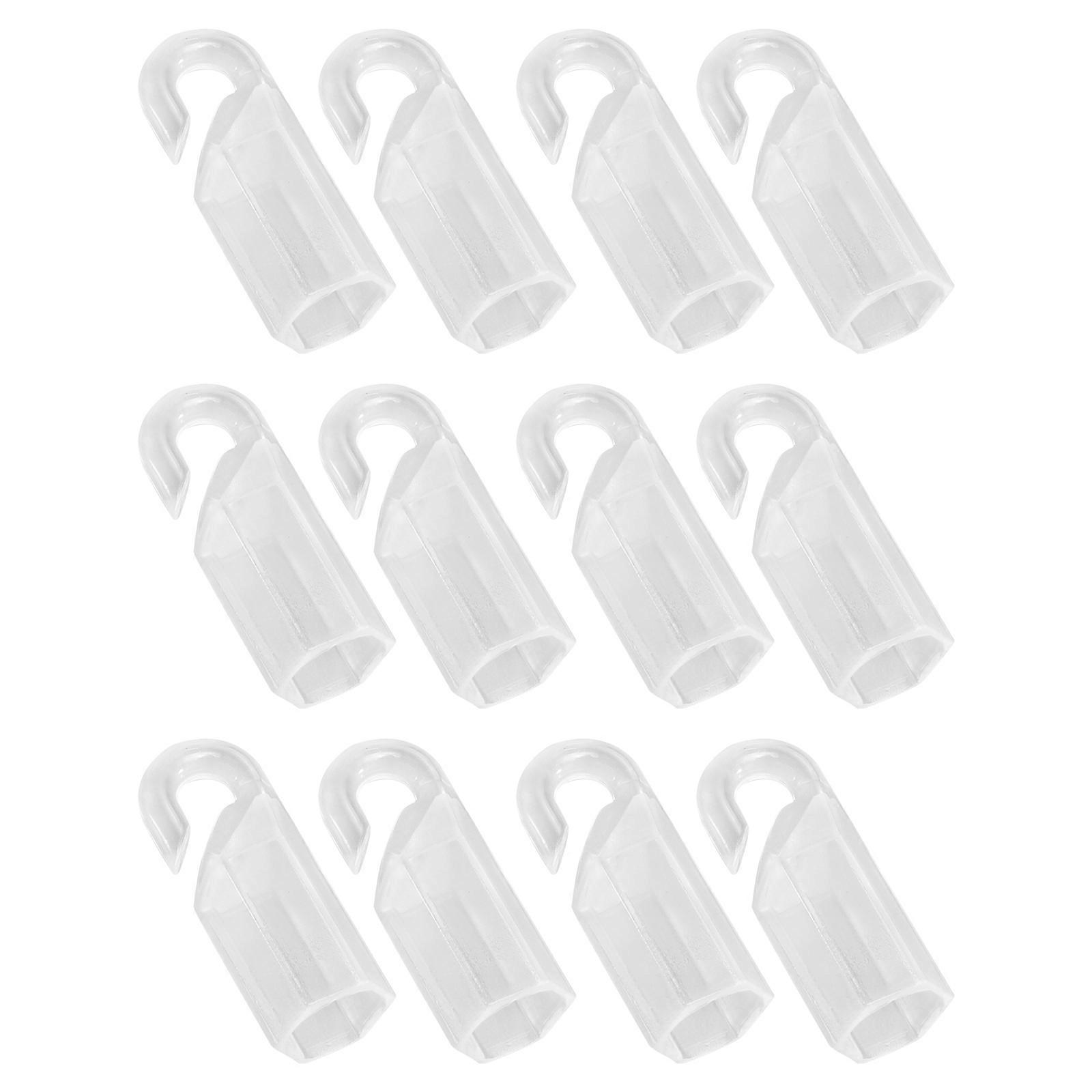 Plastic Wand Tip Hook Clear Blind Rod Hook for Curtain 180Pcs