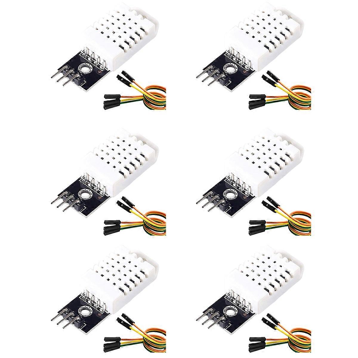 6 Set Temperature Humidity Sensor Module 3.3V-5V with Wires, 