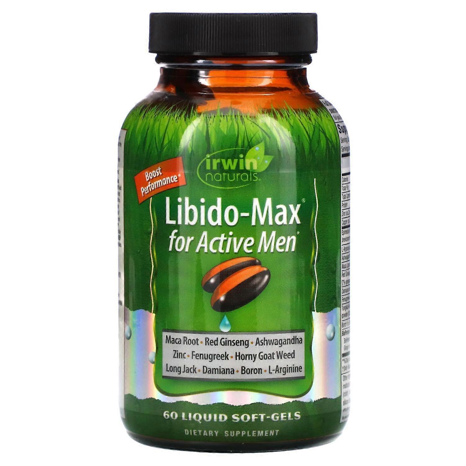 Irwin Naturals, Libido-Max for Active Men, 60 Liquid Soft-Gels