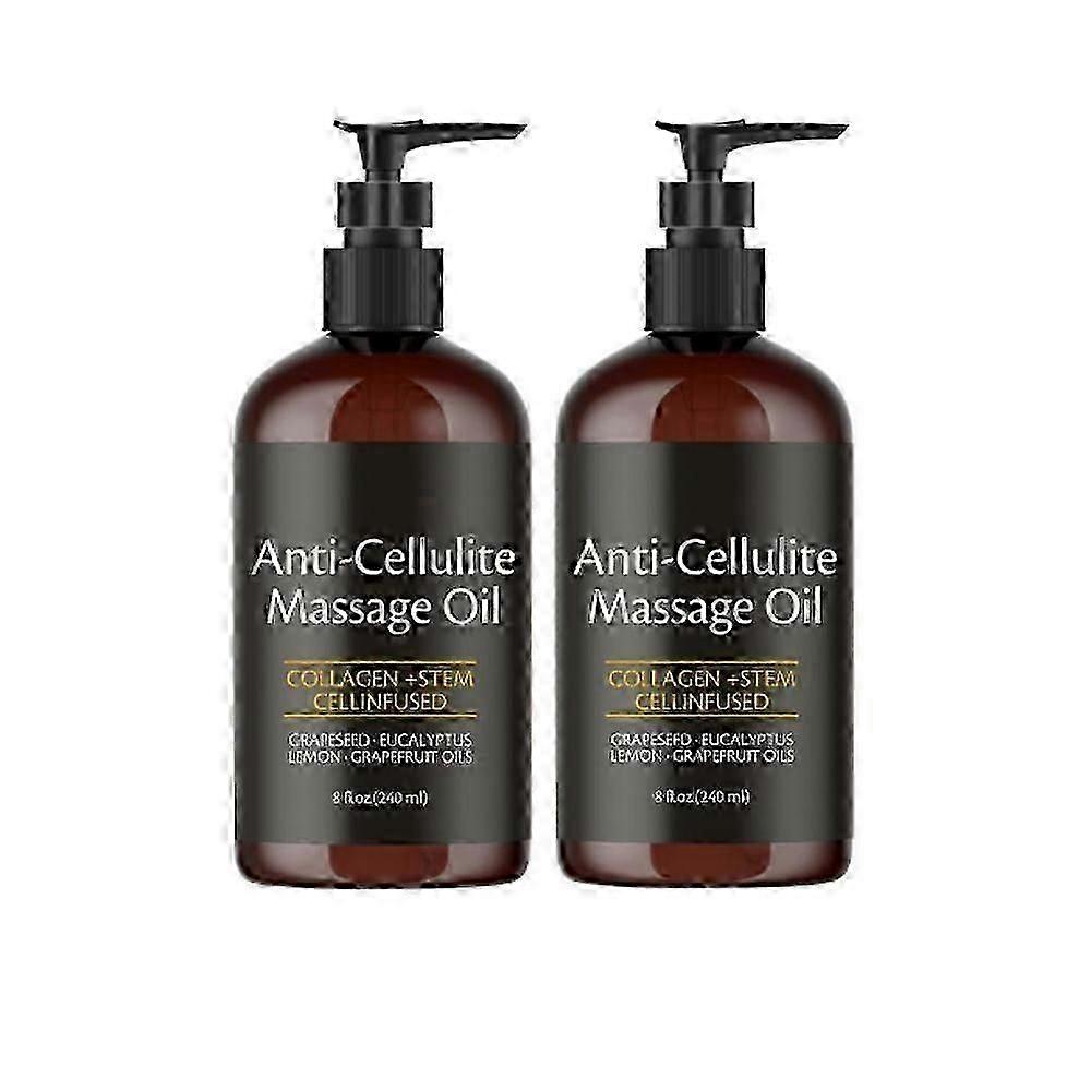 2X 240ml アンチセルライト マッサージ オイル コラーゲンと幹細胞を配合 肌引き締め セルライト モイスチャライジング ボディ エッセンシャル オイル