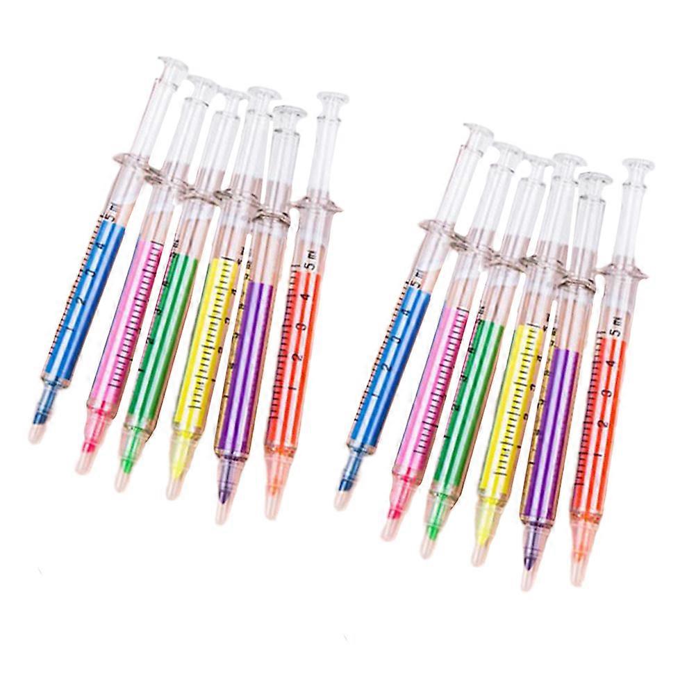 Fluorescent Marker Pens Needle Shape for Students 15Pcs Stationery