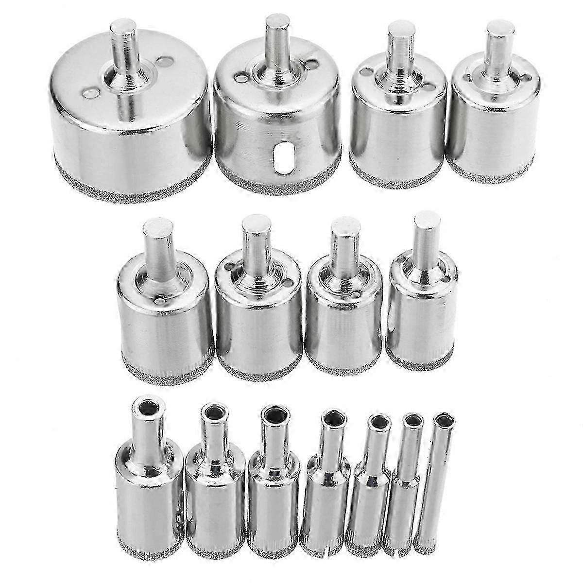 15pcs Diamond Coated Hole Saw Drill Bits,Glass, Ceramic Drill Bit Set_c*