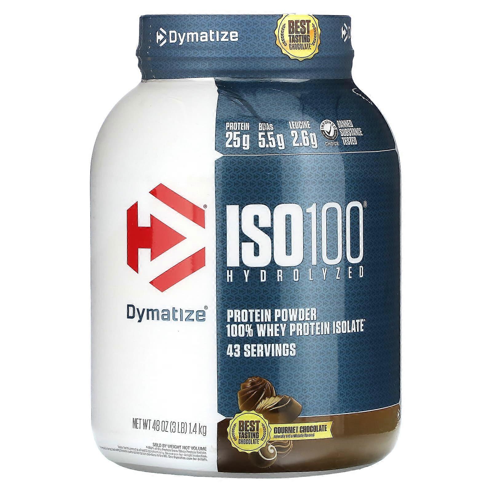 ISO100 Hydrolyzed, 100% Whey Protein Isolate, Gourmet Chocolate, 3 lb (1.4 kg)