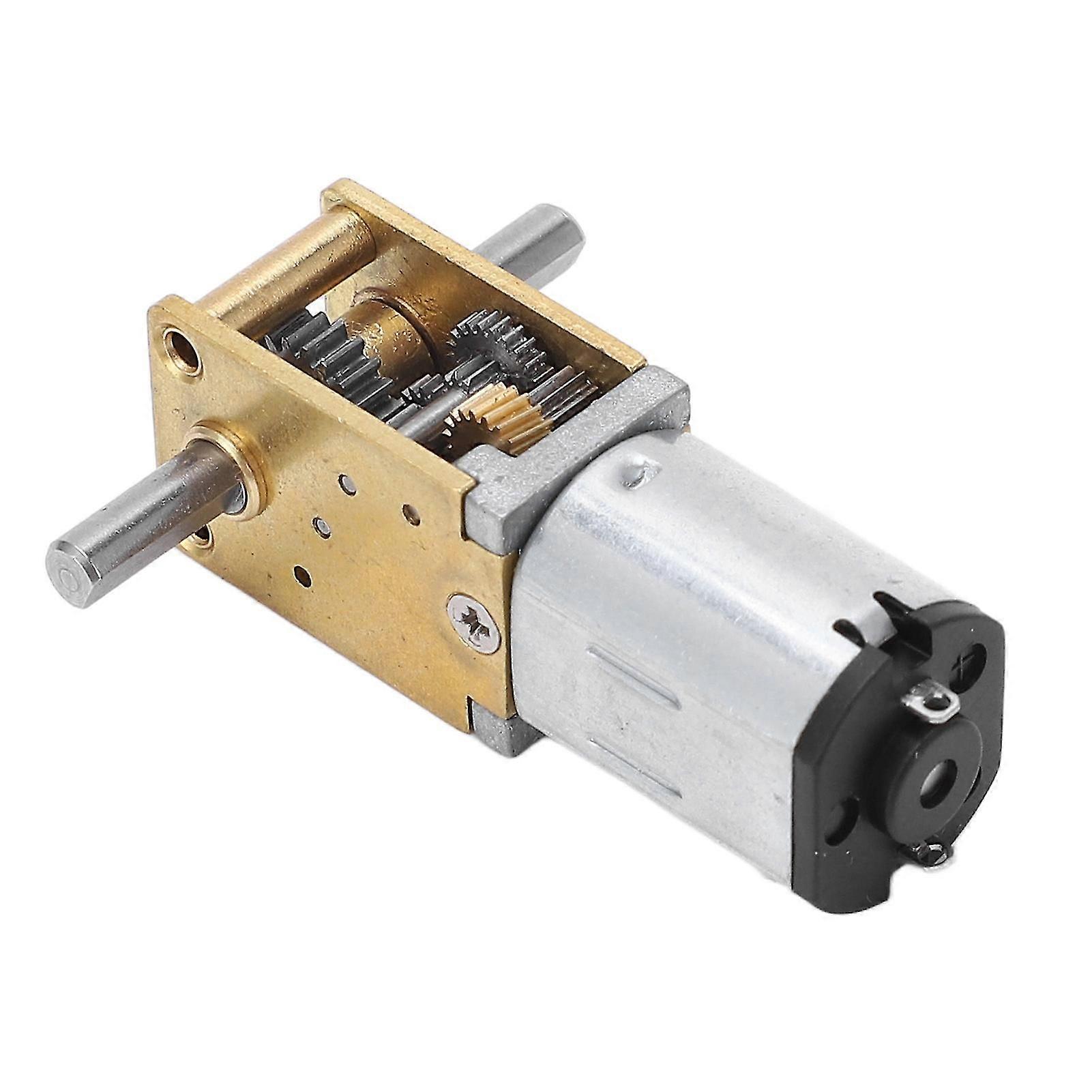 DC6V Worm Gear Motor with Dual Output Shaft compatible with Machine - 100RPM Speed Reduction and Large Torsion