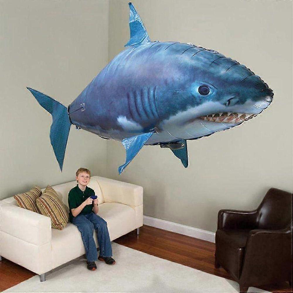 Inflatable Flying Shark Balloon Toy with Remote Control for Indoor Family Fun