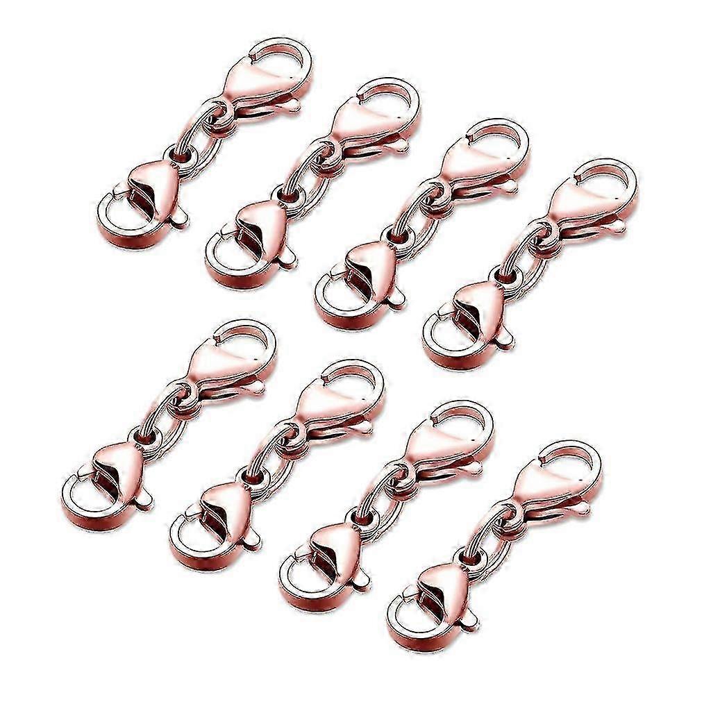 8 قطع مزدوجة جراد البحر المشابك قلادة سوار المشبك موصل مجوهرات المشابك