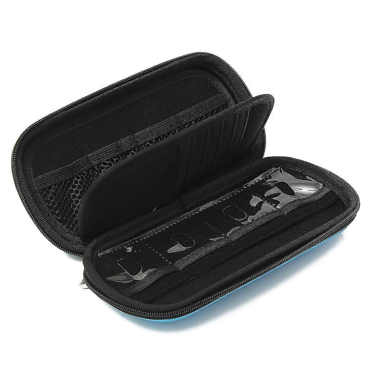 Electronics Organizer, Portable U Disk Holder Cable Storage Case USB Flash Drive Protective Bag, Blue