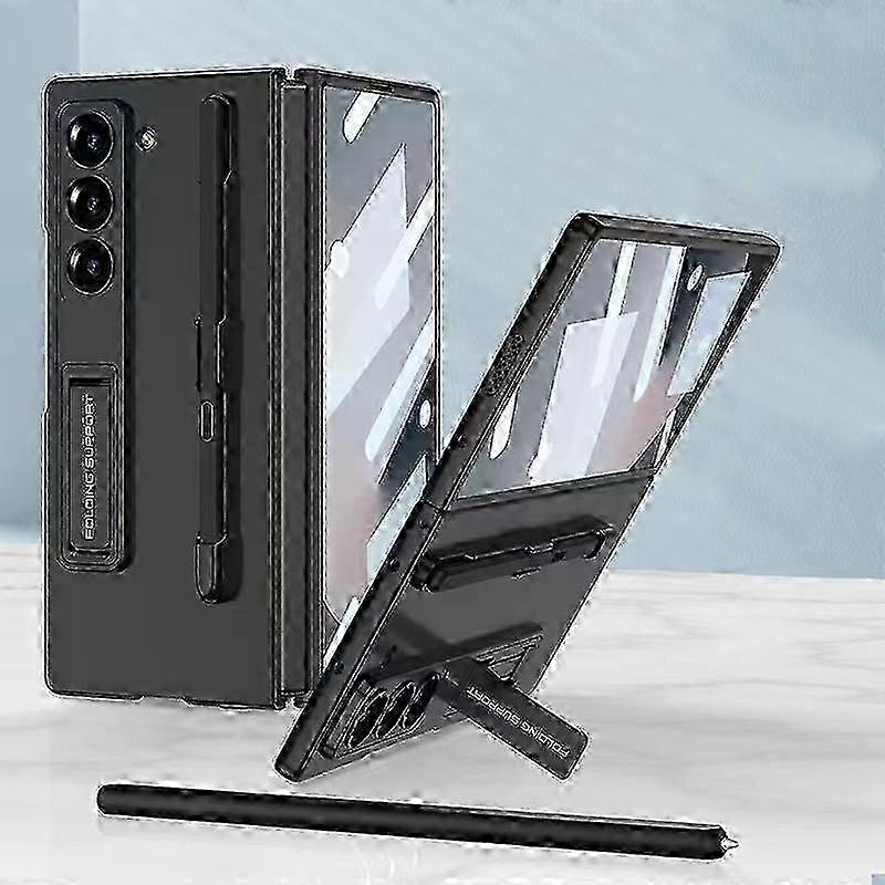 Enhanced Samsung Galaxy Z Fold 6 5G Case with Screen Protector - Shockproof & Kickstand Feature, Slim Hard PC with S Pen Holder