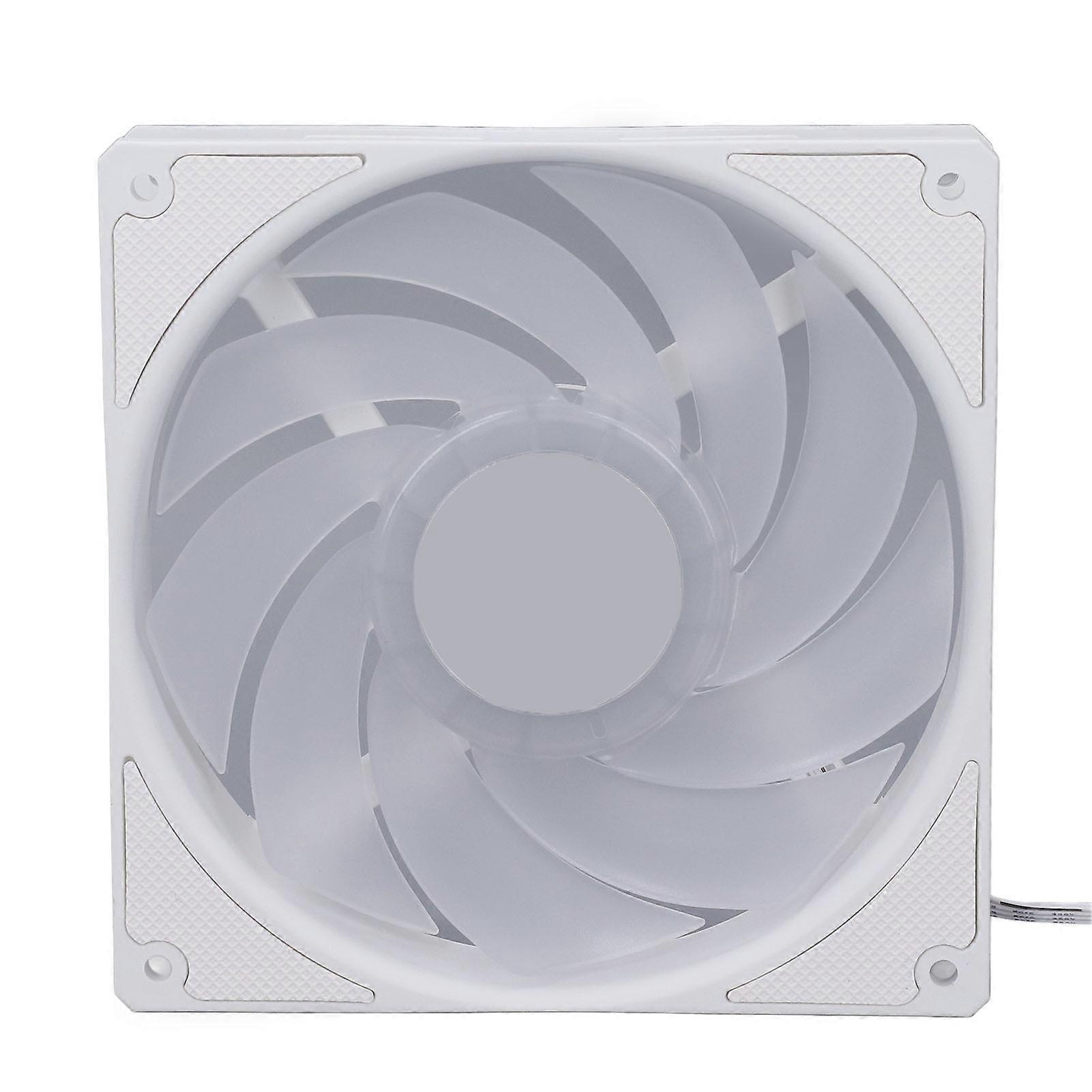 140mm CPU Fan 5V ARGB 2000RPM 4 Pin PWM MFDB Dynamic Pressure Bearing Reverse Blade Quiet Case Cooler Fan for PC White 