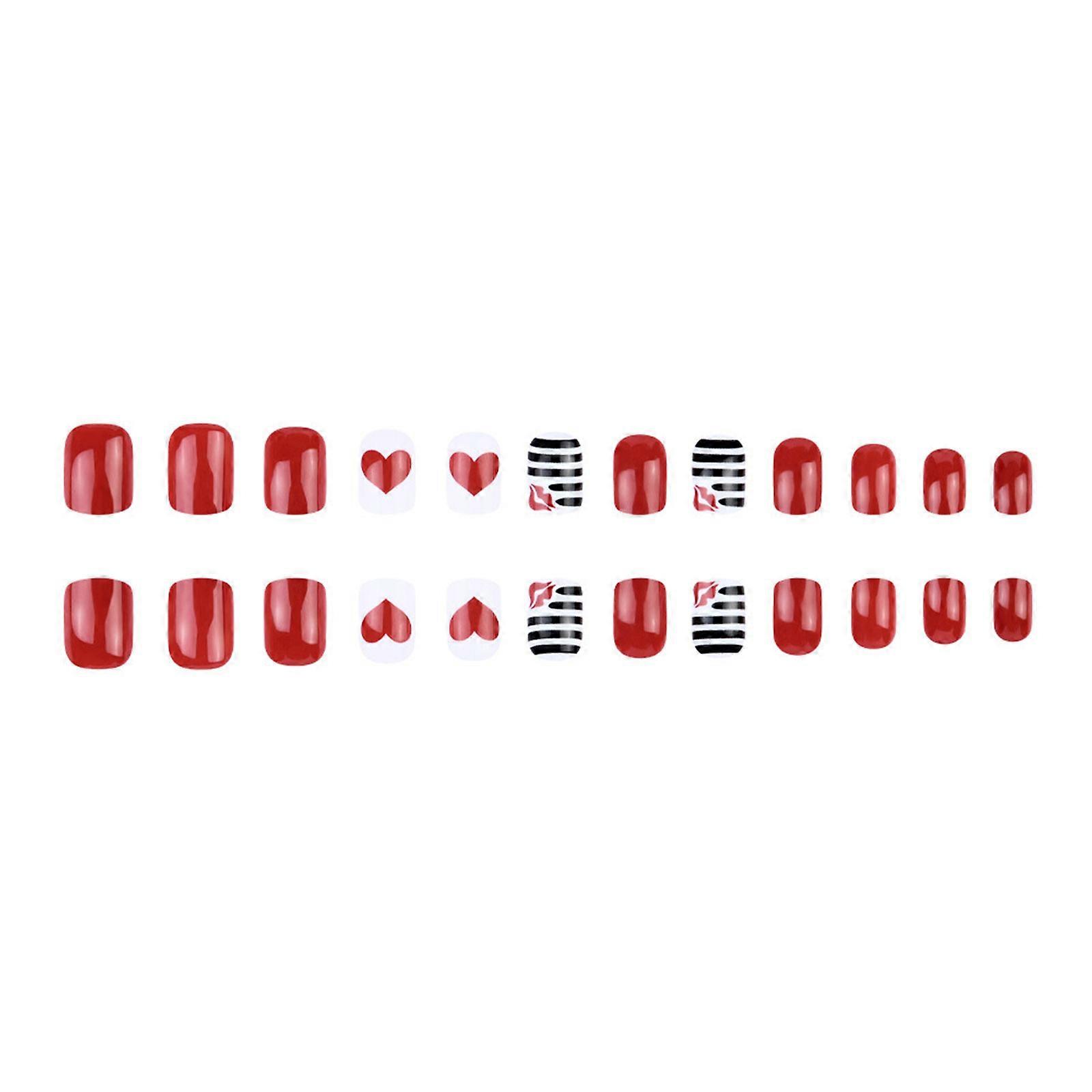 Fyrkantiga nageltips · Lösnaglar · Limmade · Nagelfix · Press-on-nagel · Konstgjorda lösnaglar för kvinnor och flickor · Gåvor · Flerfärgade