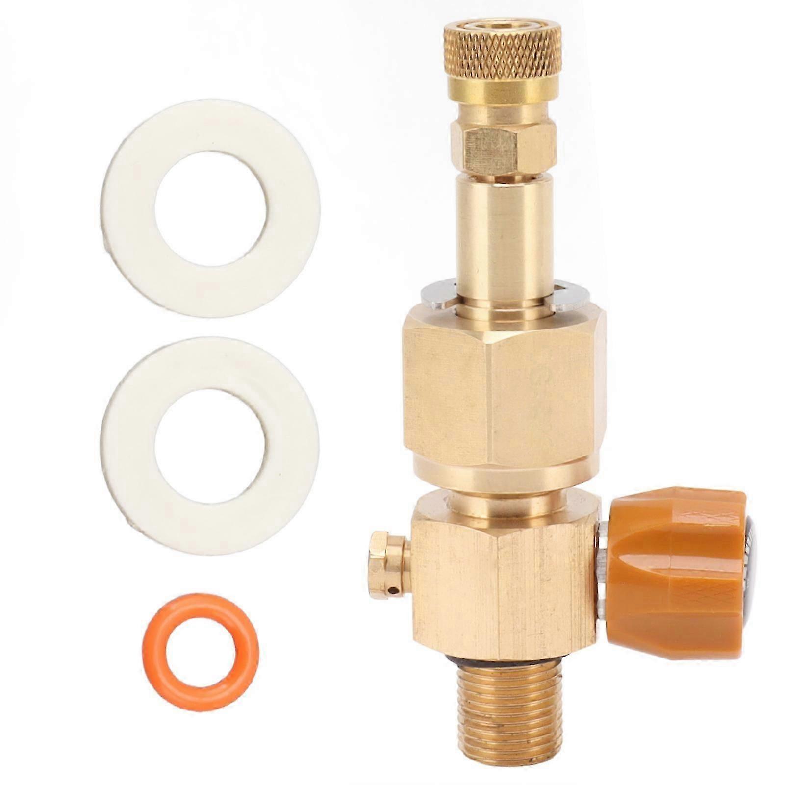 Brass Cylinder Adapters, Homebrewing Equipment For Secure Gas Transfer, High-Quality Brass Construction With Anti-Oxidation, Rust Proof Features For
