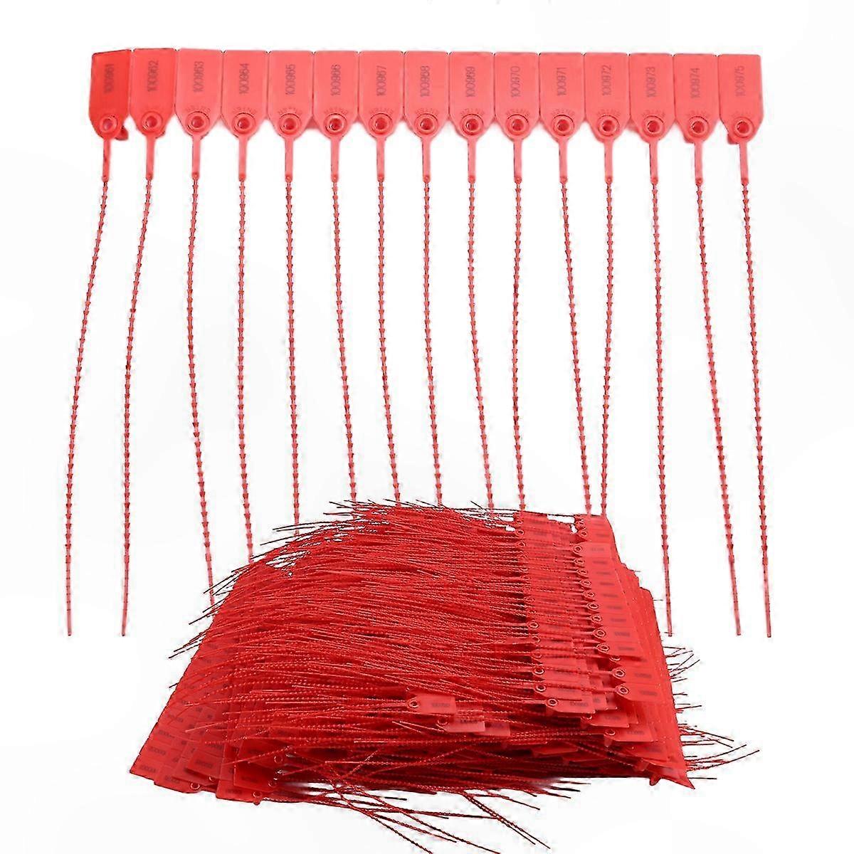 1000 Count Numbered Security Seals for Fire Extinguishers, Tamper-Proof Zip Ties with Safety Tags