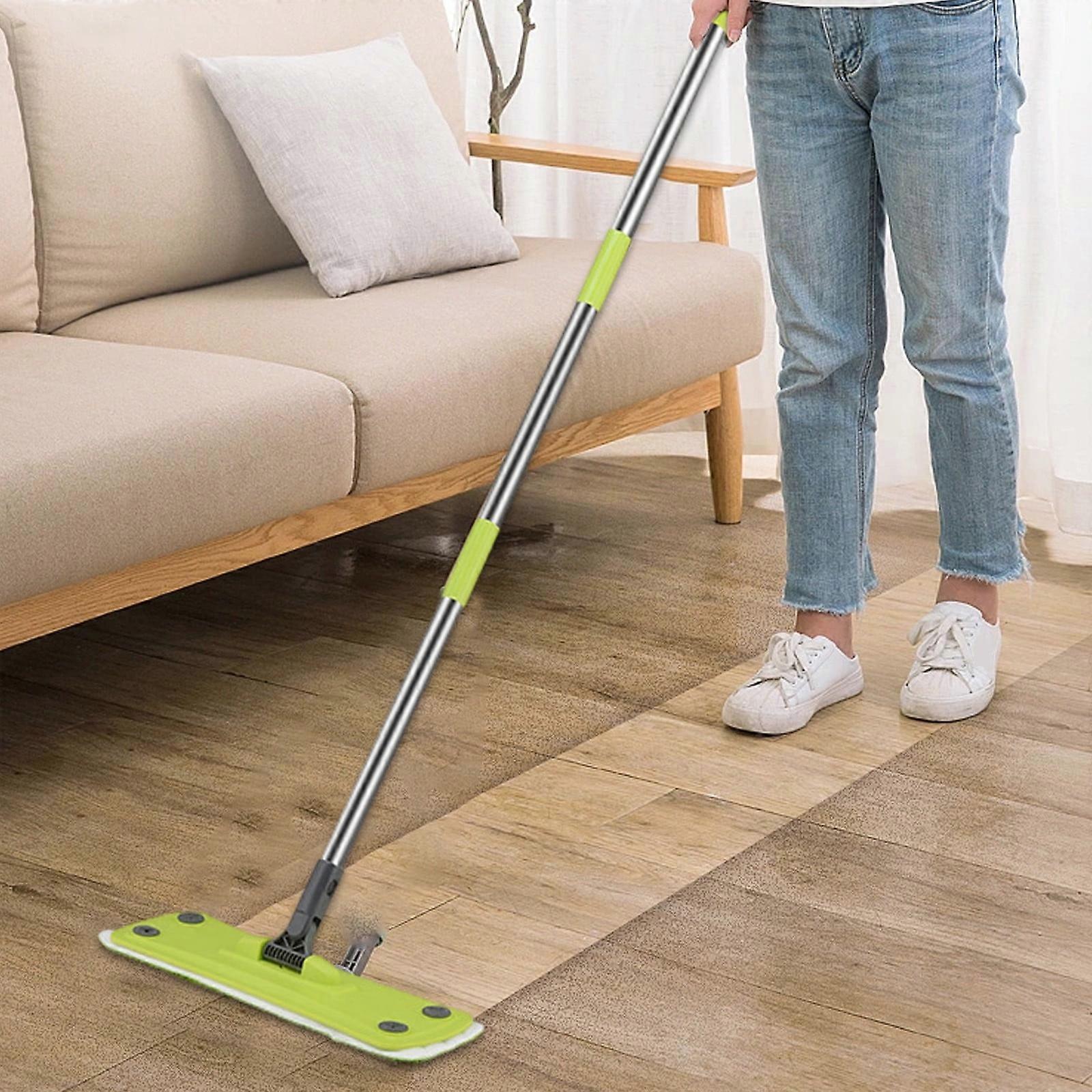Ympuoqn 360° Rotatable Cleaning Mop, Stainless Steel Handle & Extension, for Home/Office Wet/Dry Floor Tile Compatible with All Hard Surfaces