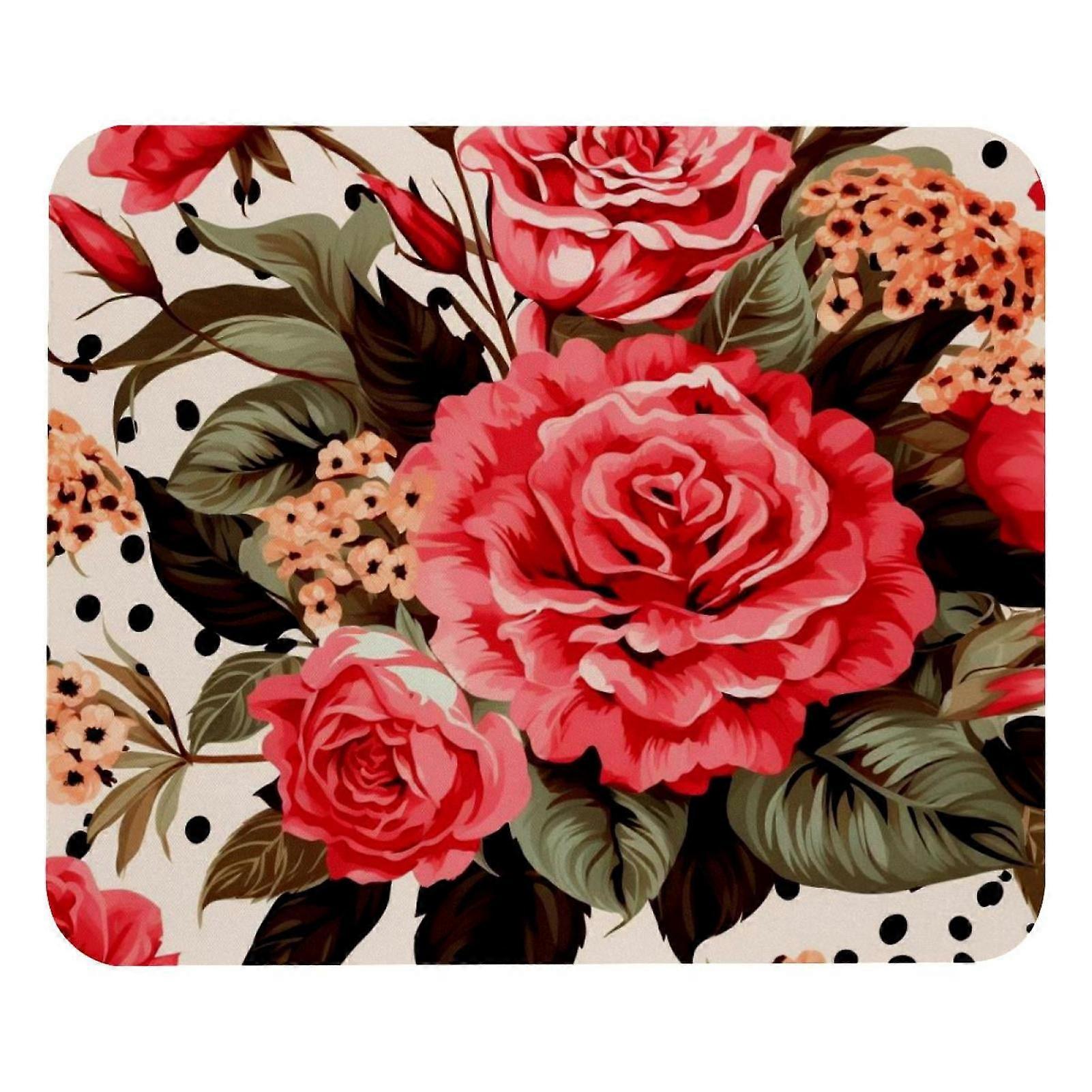 Premium Rose Leopard Print Mouse Pad - Comfortable Surface for Control & Accuracy - Compatible with All Computer Mice - Desk Mat for Home & Office