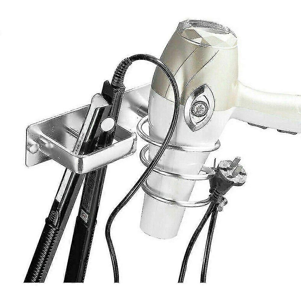 ホテルの浴室のリビングルーム理髪店のヘアドライヤーホルダーのためのステンレス鋼のヘアドライヤーホルダークロム