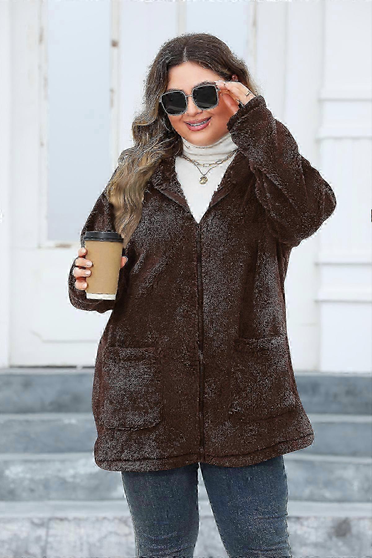 Women's Thick Hooded Plush Jacket