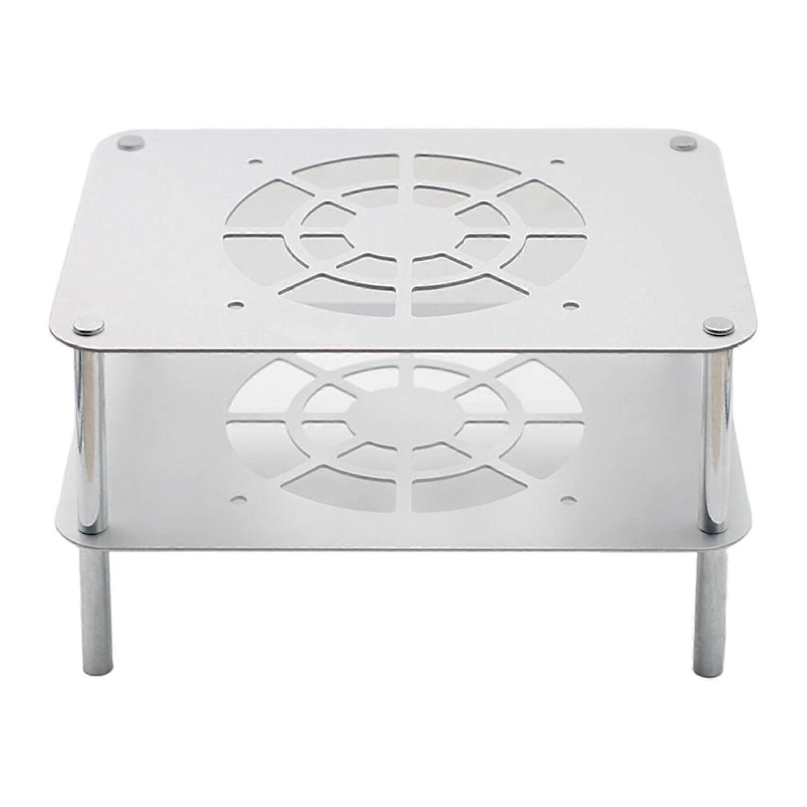 Advanced Aluminum Router Coolers Double Level Platform Easy Installation Optimized Thermal Regulation for Electronics  Silver