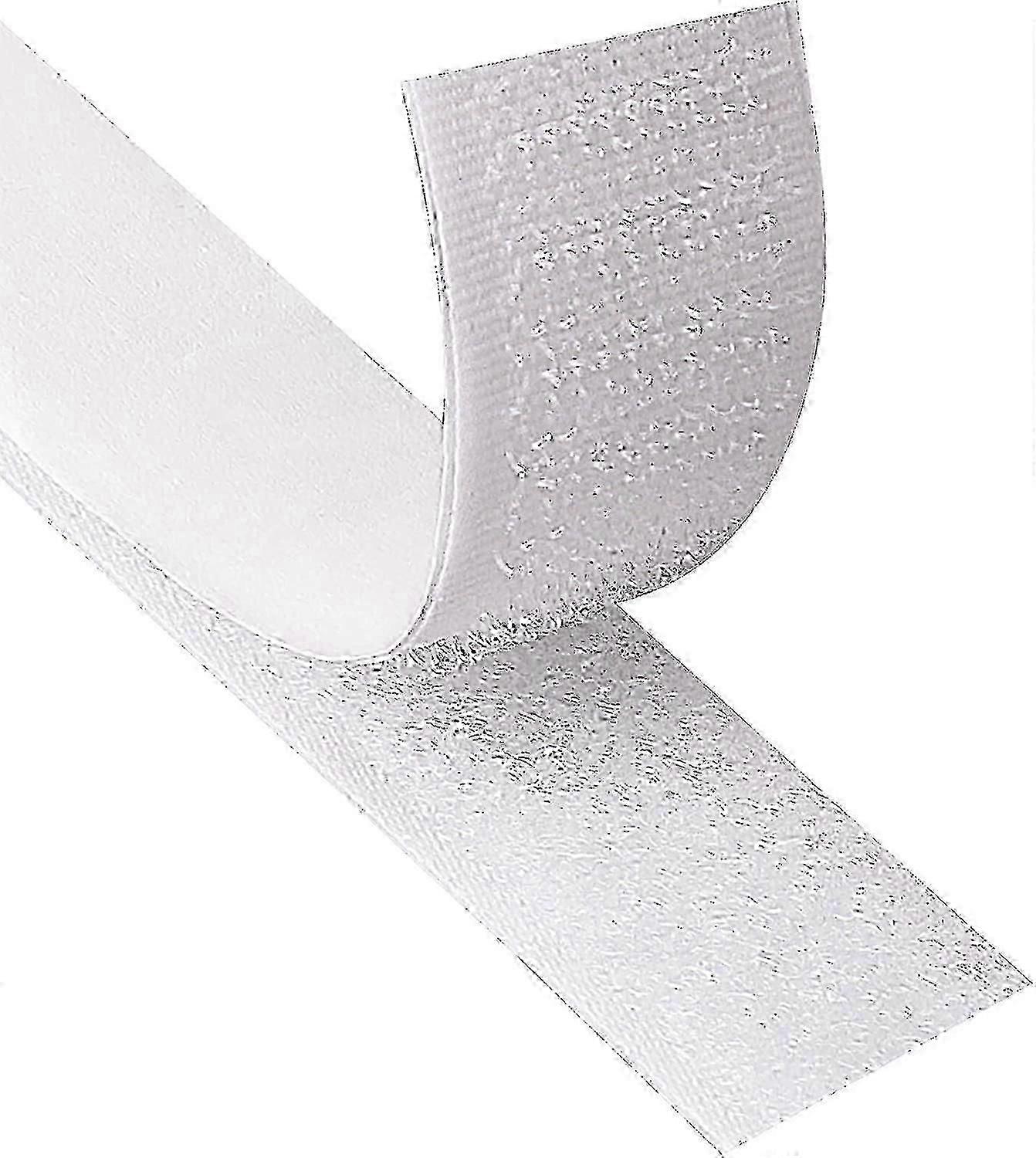 لاصق ذاتي اللصق، قوي للغاية، مزدوج الجوانب، بطول 50 مترًا، مع شريط فيلكرو، بعرض 20 مم (أسود) - جيد