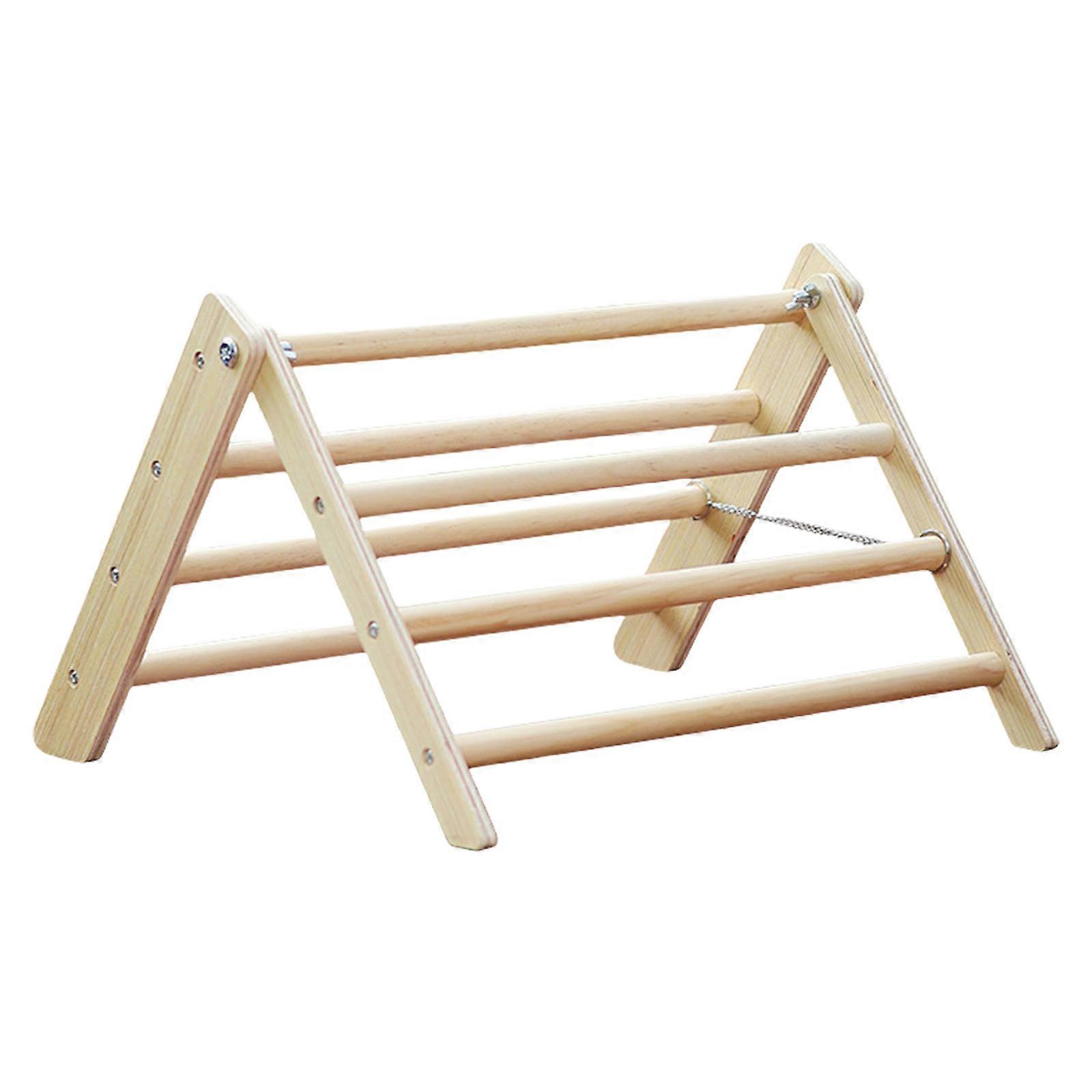 Removable Wooden Chicken Roosting Ramp Triangular Perch Stand Durable Coops Accessory For Hens Multicolor