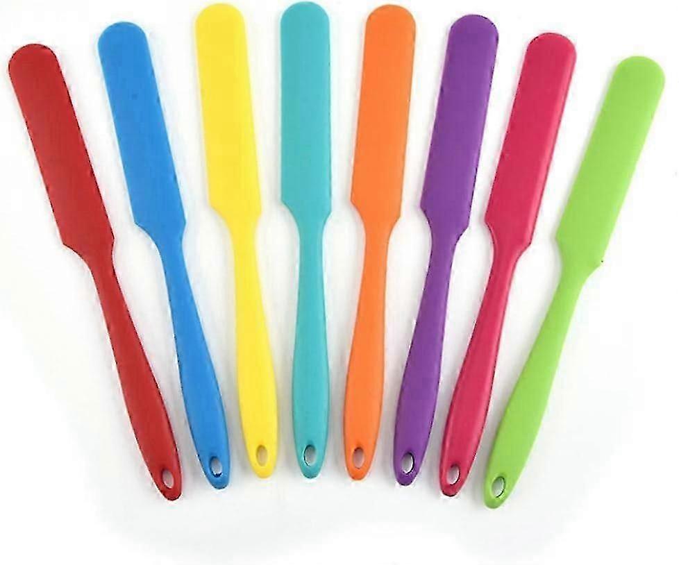 Set of 8 Mini Non-stick Silicone Spatulas for Kitchen Multicolor