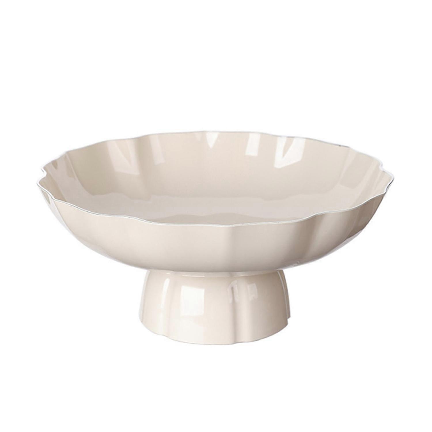 Fruit Plate Display Silver Plated Elevated Design Large Capacity Candy Serving Platter for Living Ro