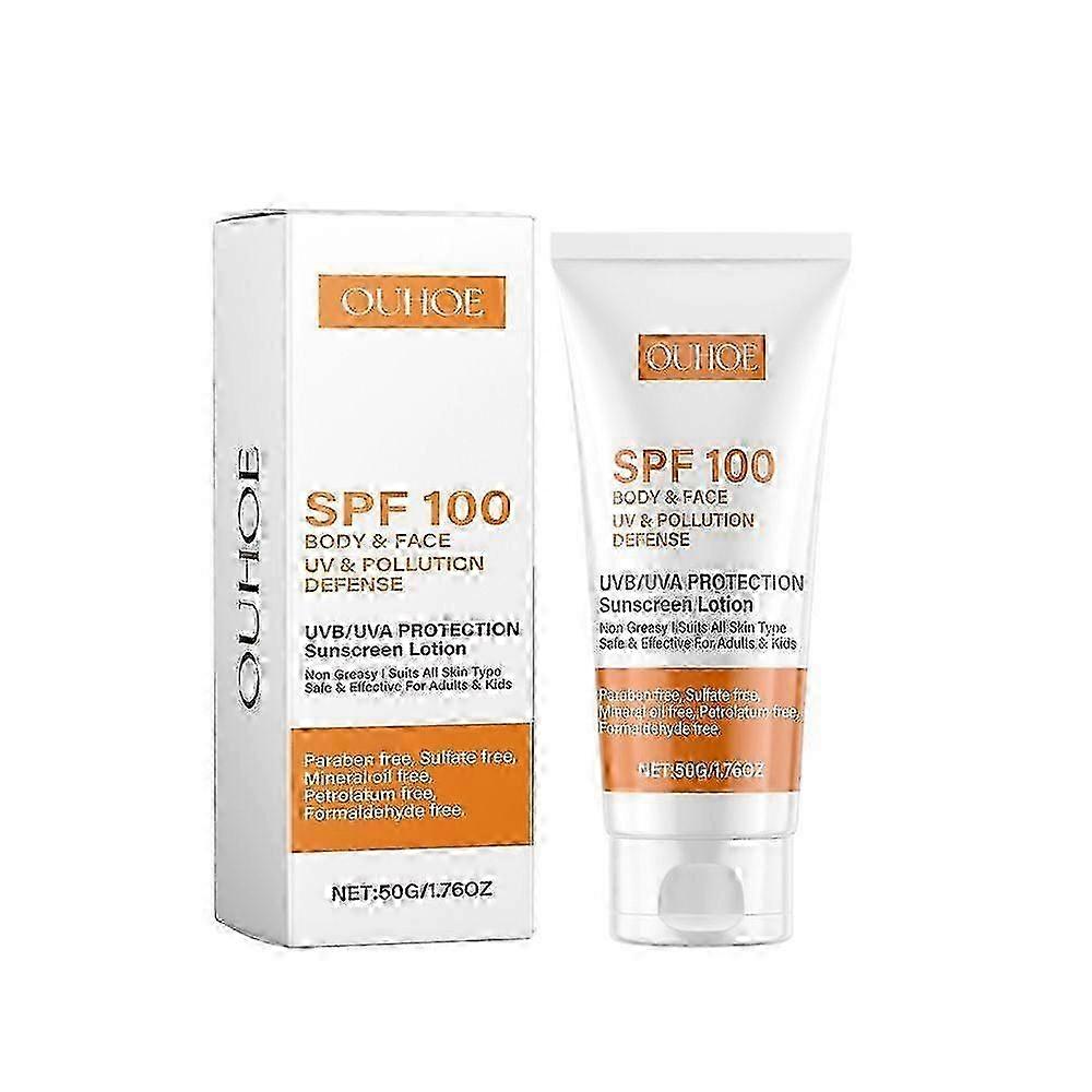 Sun Block Defence Face Body SPF100, Broad-spectrum Protection Against UVA UVB Rays, for All Skin Types