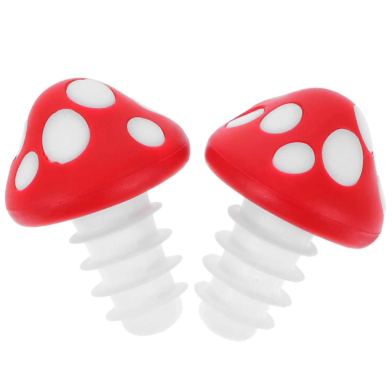 Reusable Red Mushroom Silicone for Freshness 2Pcs