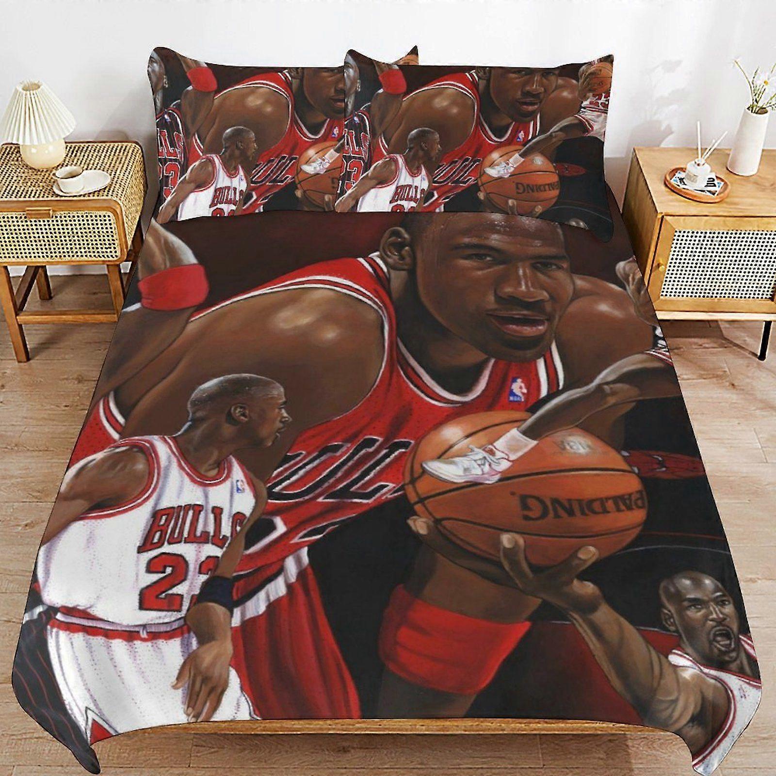 1729BF Michael Jordan Flexible Fit Bedding Ready Stitch Line Wrinkle Free Soft Zipper Duvet Cover Sets Use Case CF1729