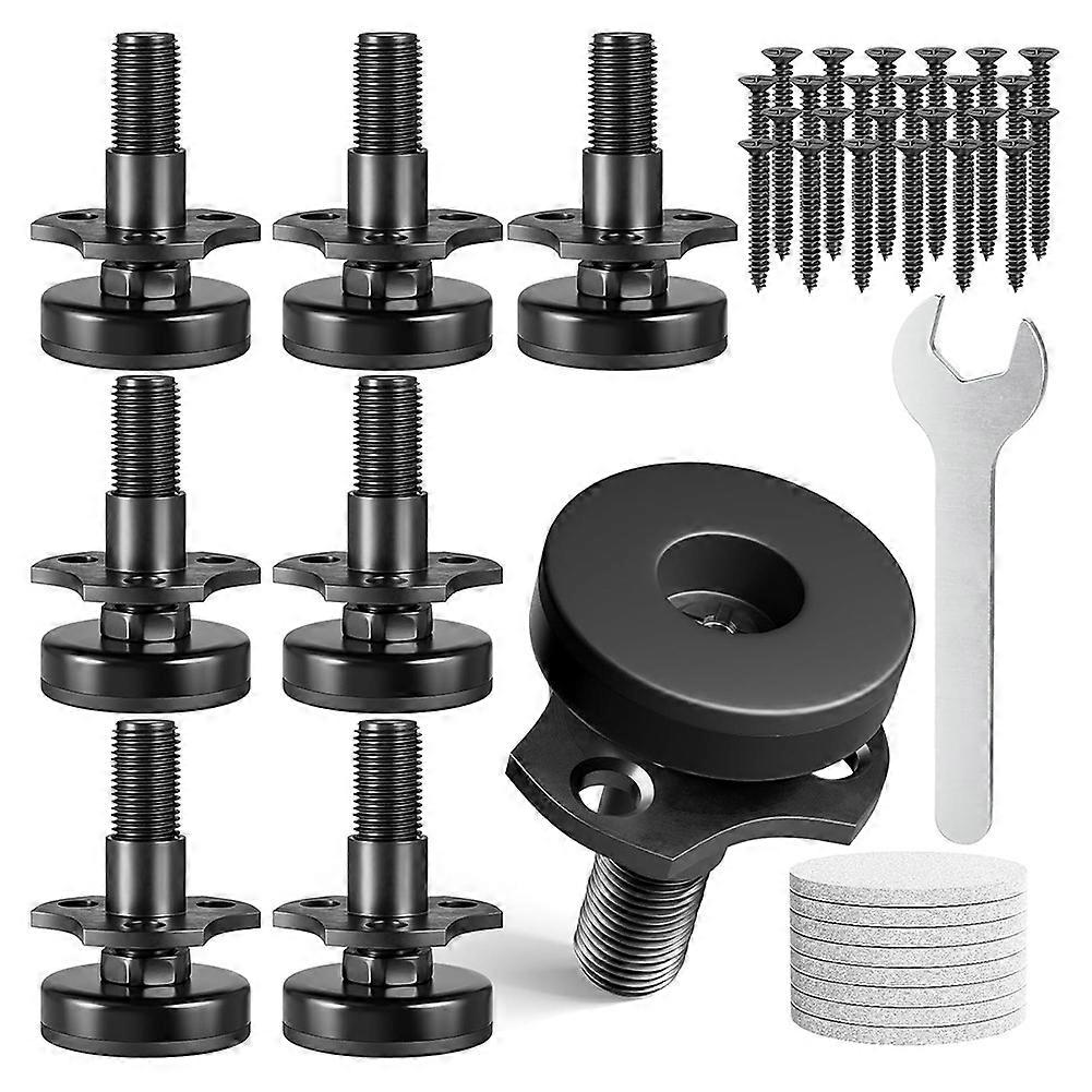 Adjustable Leveling Feet, 3/8inch-16 Thread T-Nut Kit 8 Pack