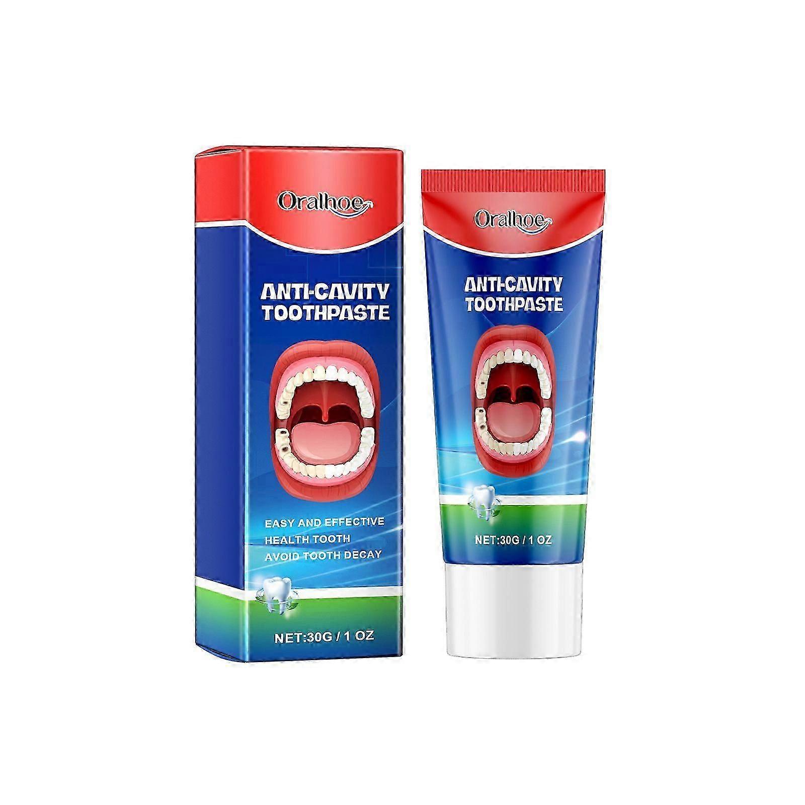 anti-cavity toothpaste effectively whitens teeth and removes stains