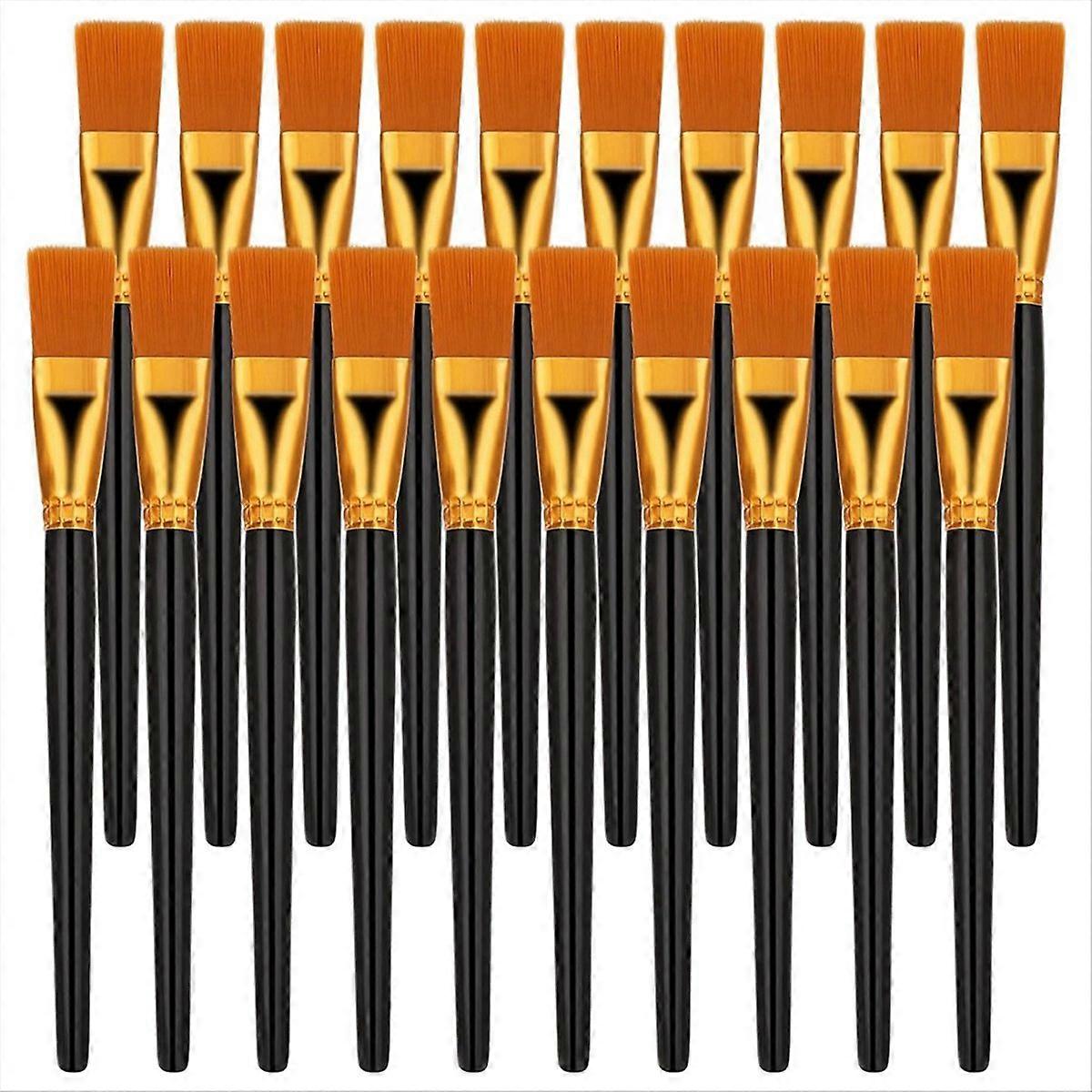 20 Pcs Flat Brush Set, Big Paint Professional Brushes
