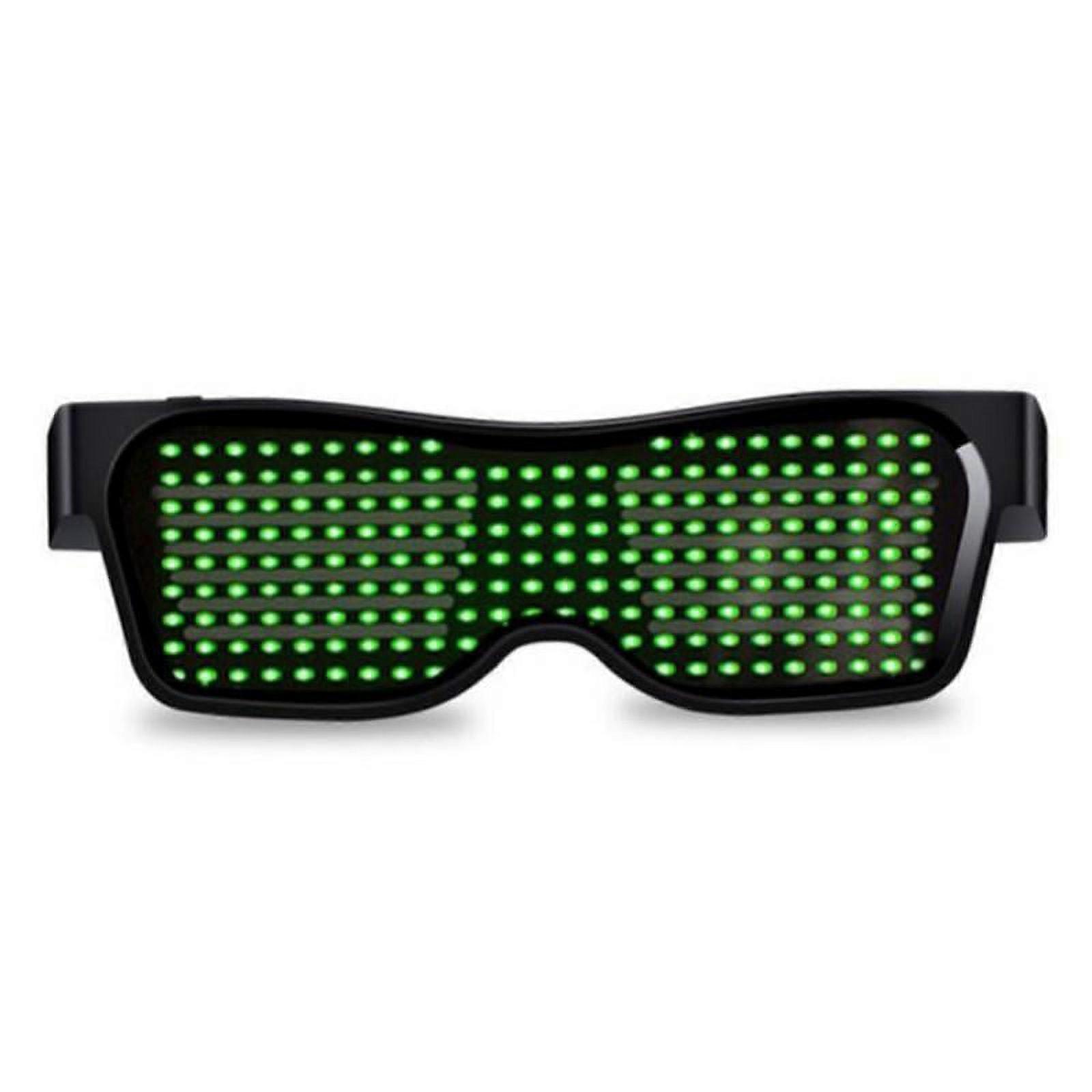 Luxsea Magic Bluetooth Dynamic LED Glowing Glasses Party Favor USB Rechargeable LED Light Up Eyeglasses with Flashing Neon