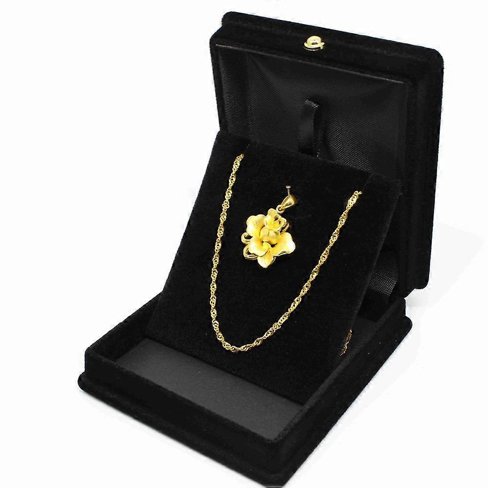 Chain Gift Box Necklace Display Case for 2Pcs Necklace Storage Black
