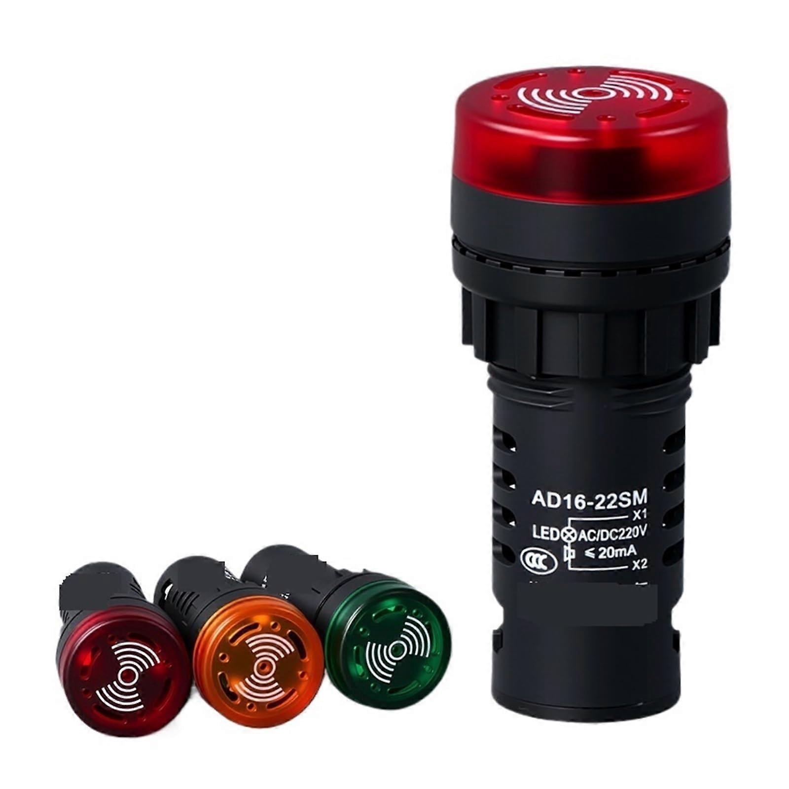 Warning Buzzer 22mm Green Signal Alarm Light 12V with Chime for Instant Audible Alerts